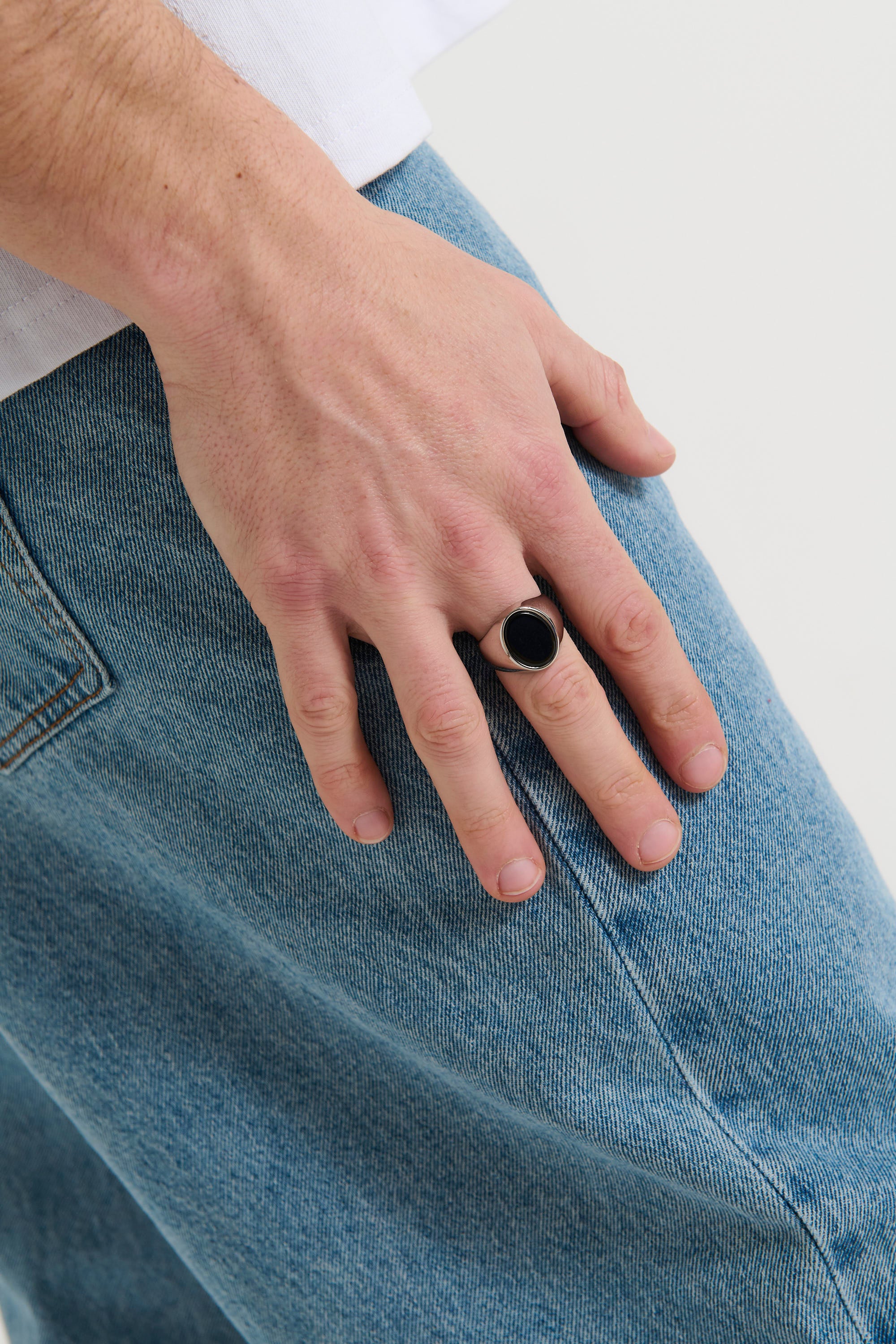 NTH Bold Signet Ring Black/Silver - FINAL SALE