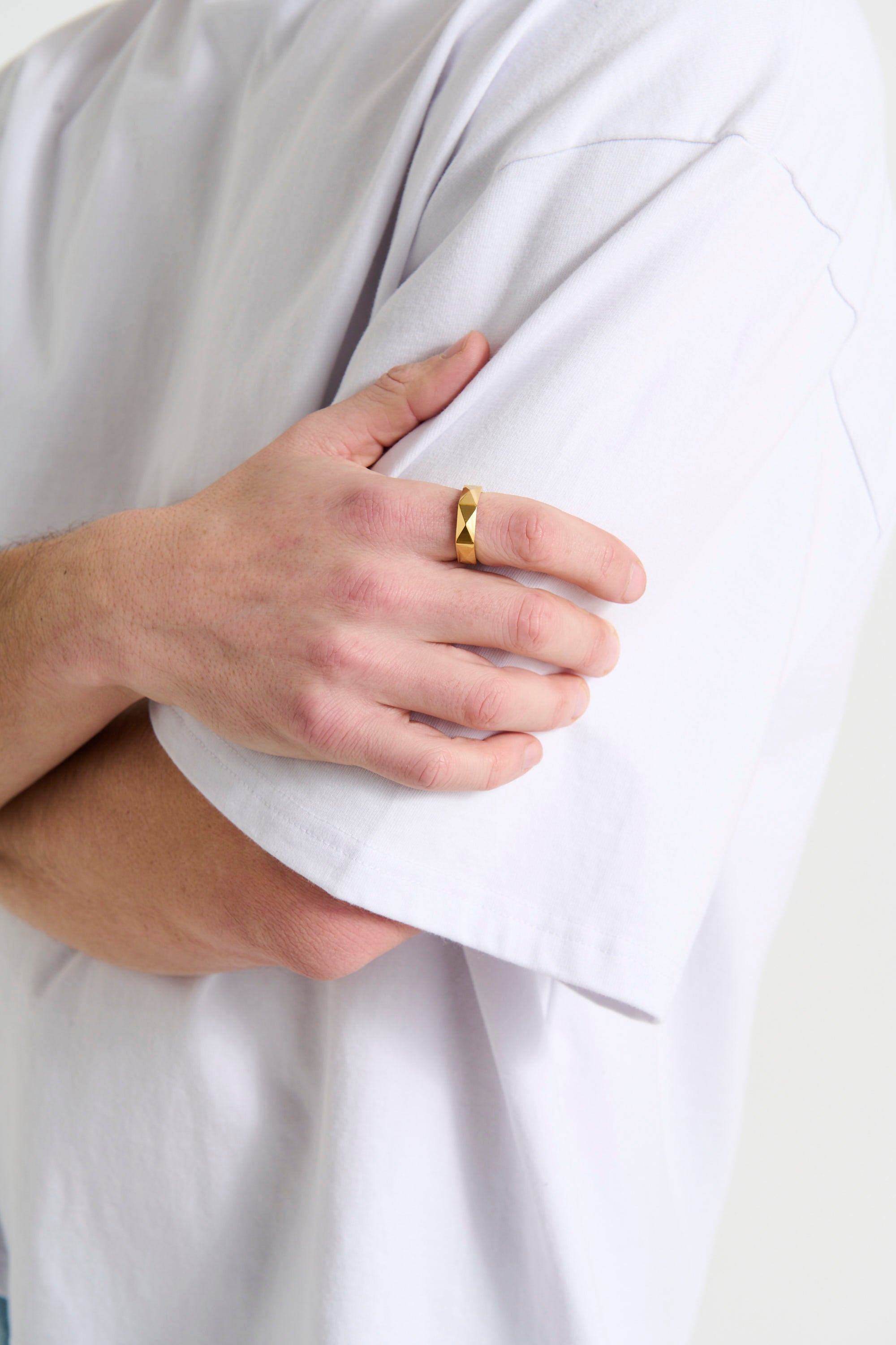 NTH Faceted Ring Gold - FINAL SALE