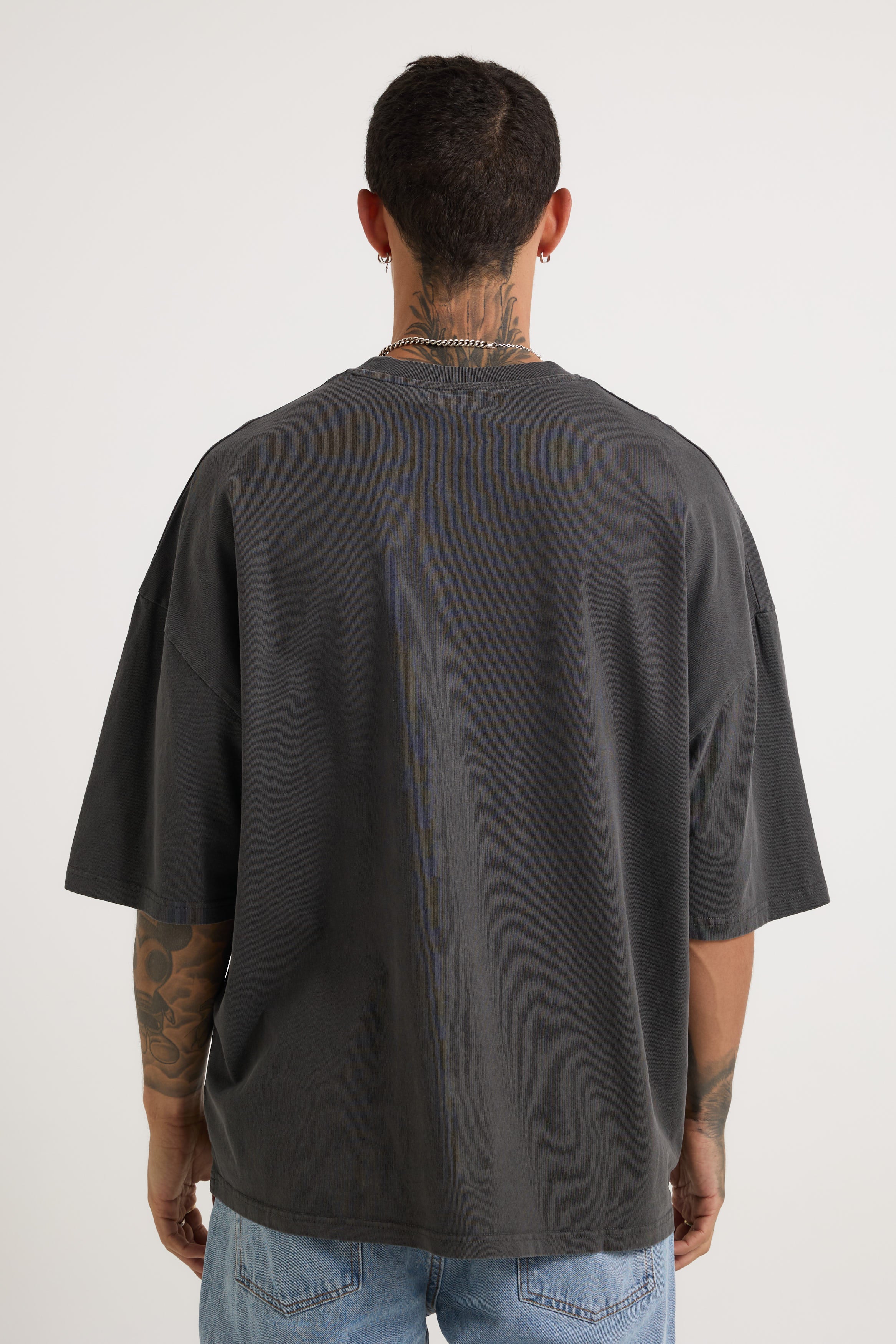 Miller Drop Shoulder Box Tee Charcoal - FINAL SALE