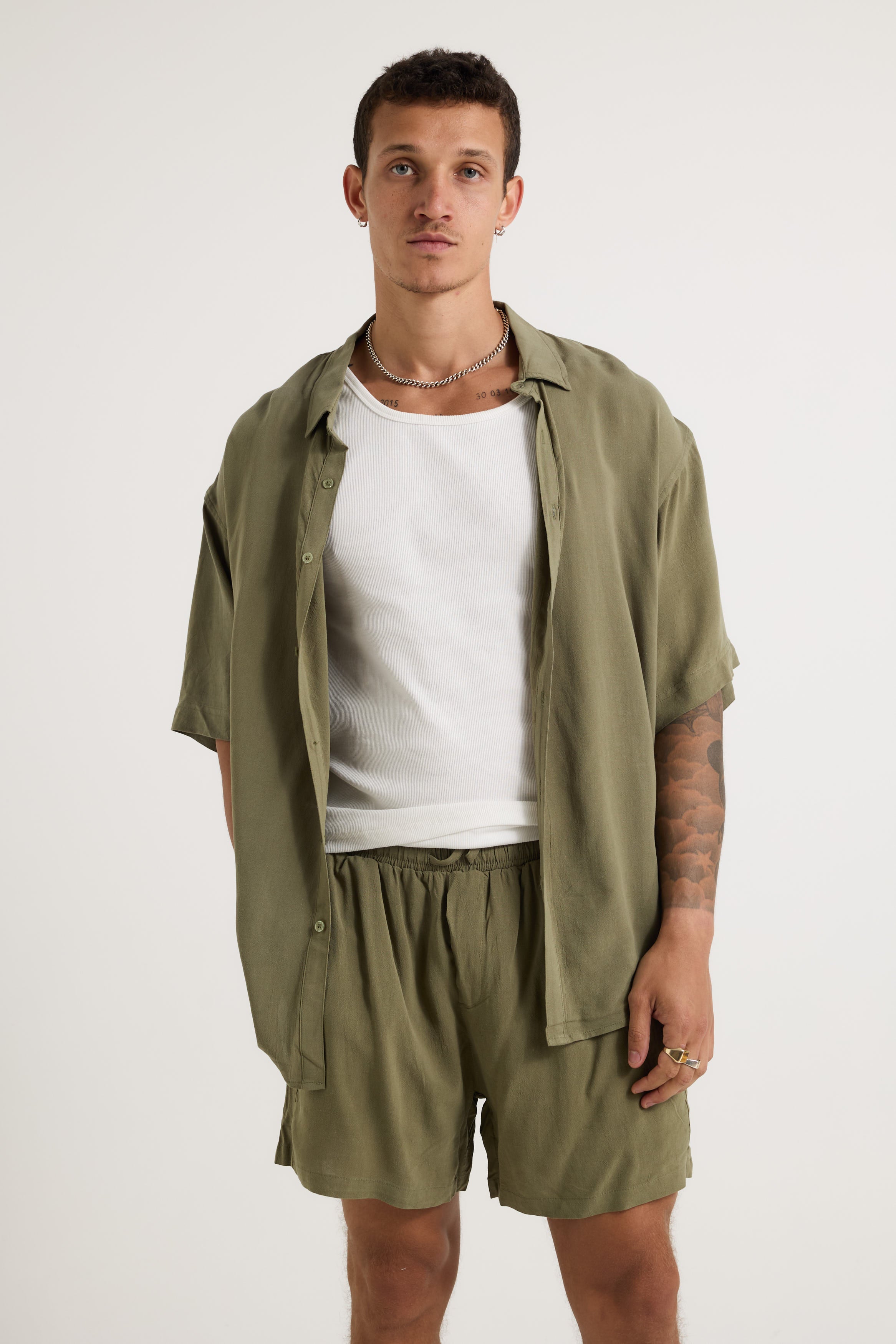 Jayden Shirt Khaki - FINAL SALE