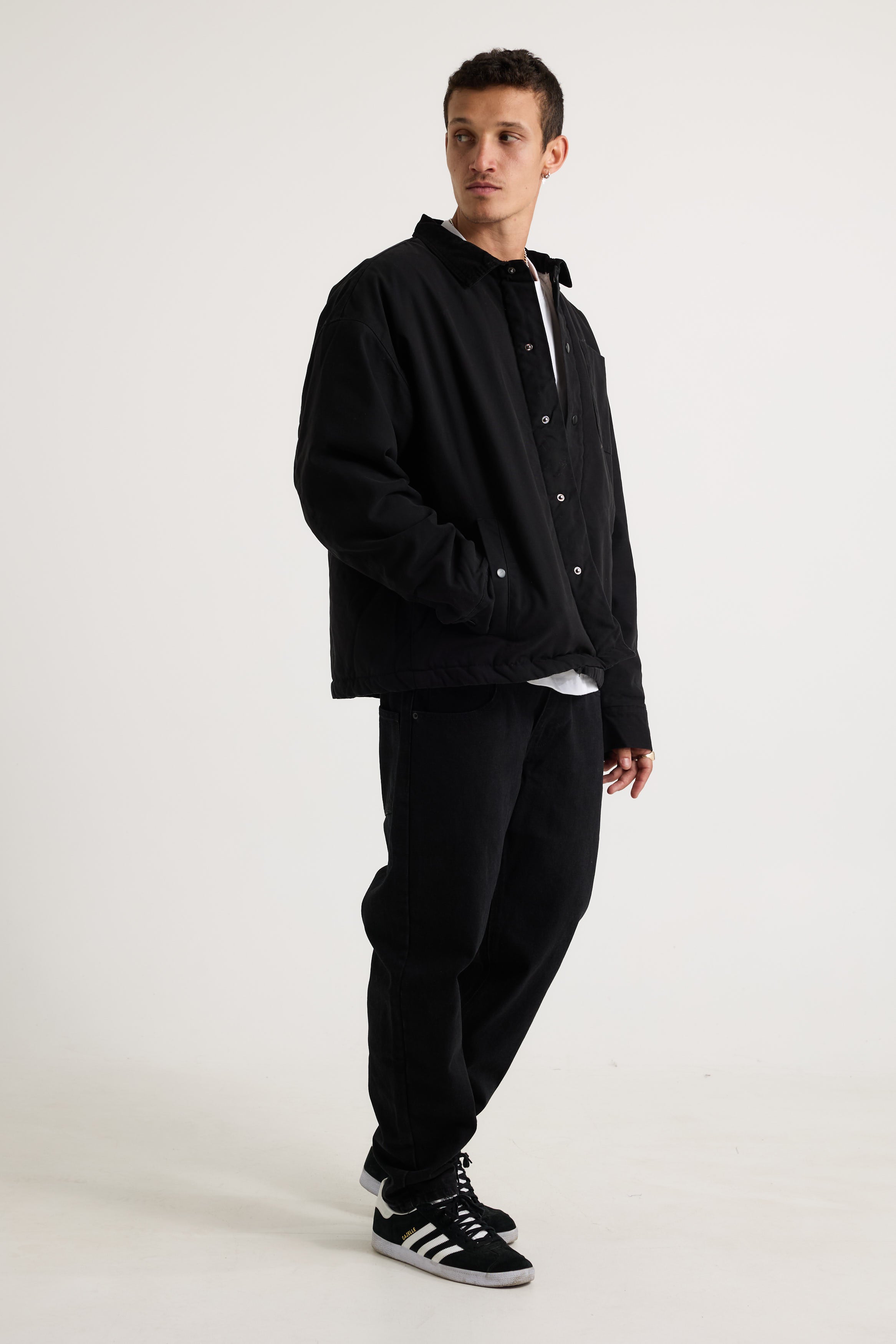 Padded Trucker Jacket Black - FINAL SALE