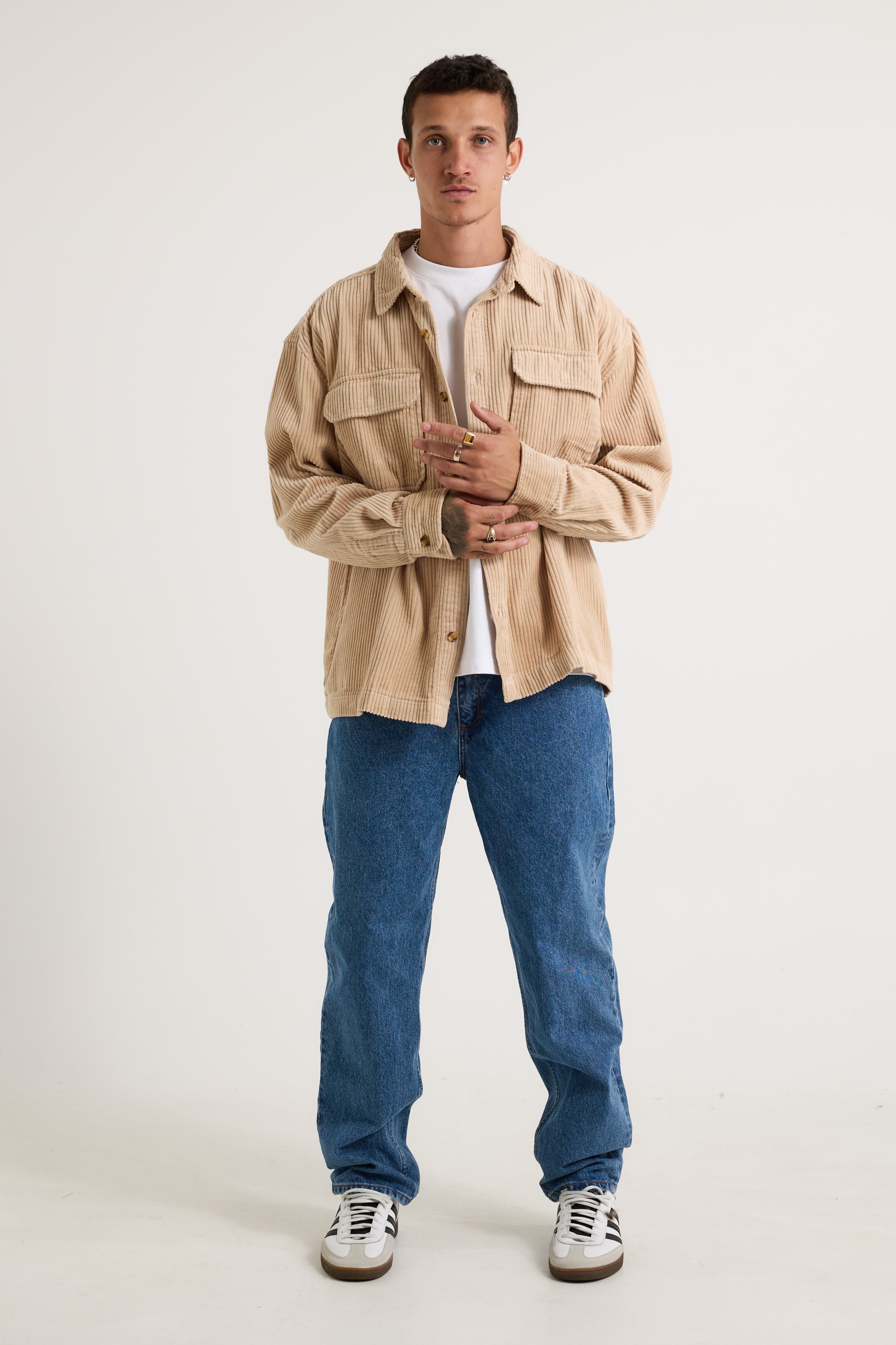 Dion Cord Overshirt Tan - FINAL SALE
