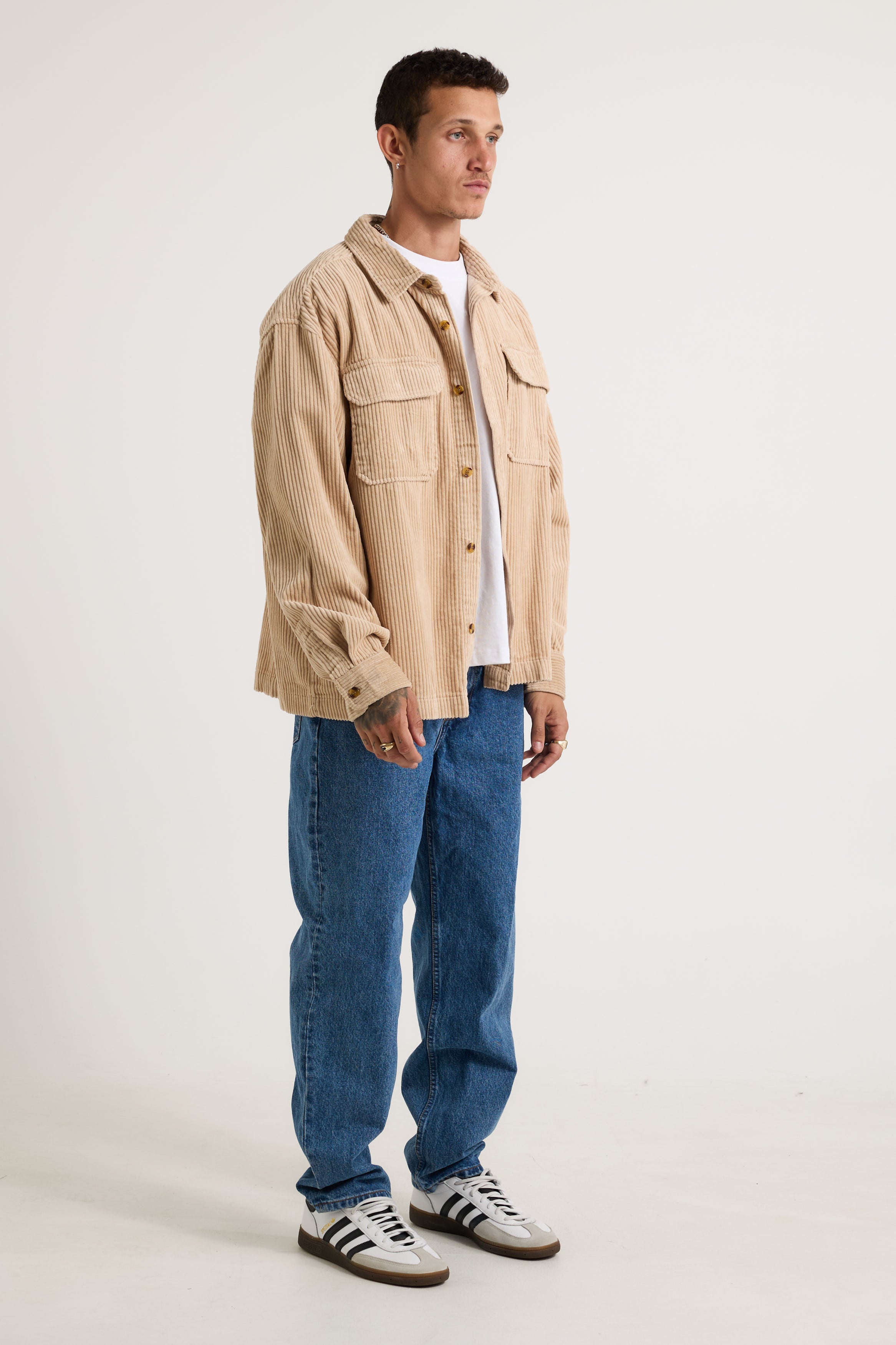Dion Cord Overshirt Tan - FINAL SALE