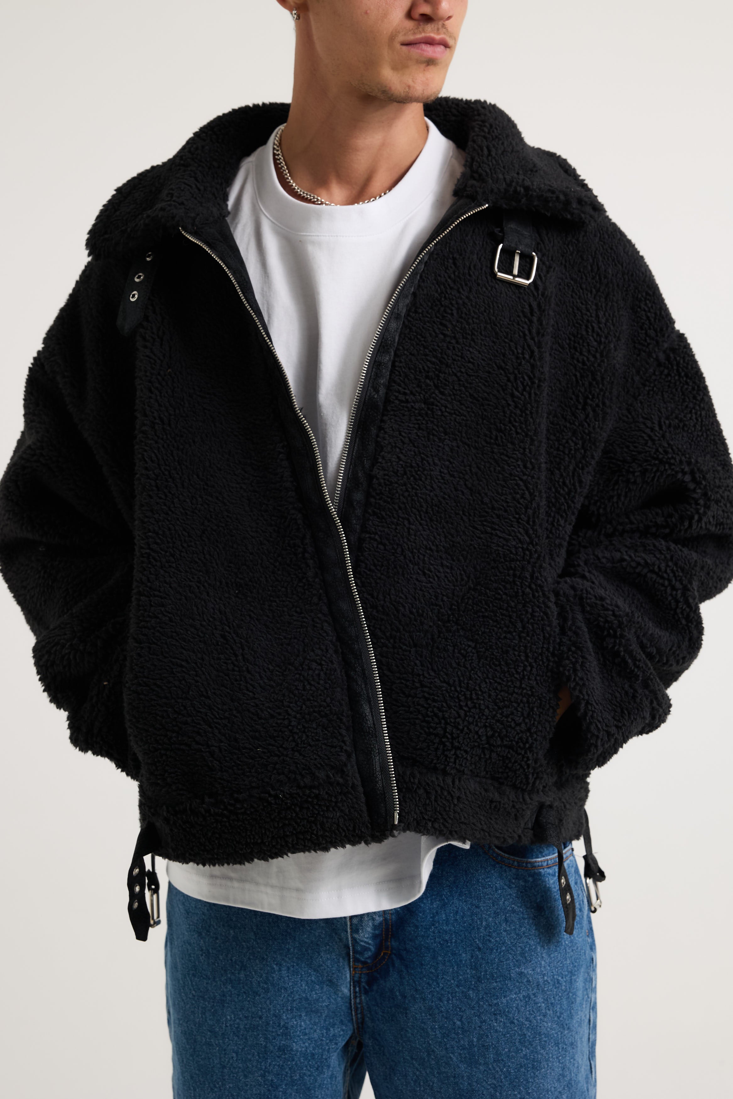 Travis Sherpa Jacket Black - FINAL
