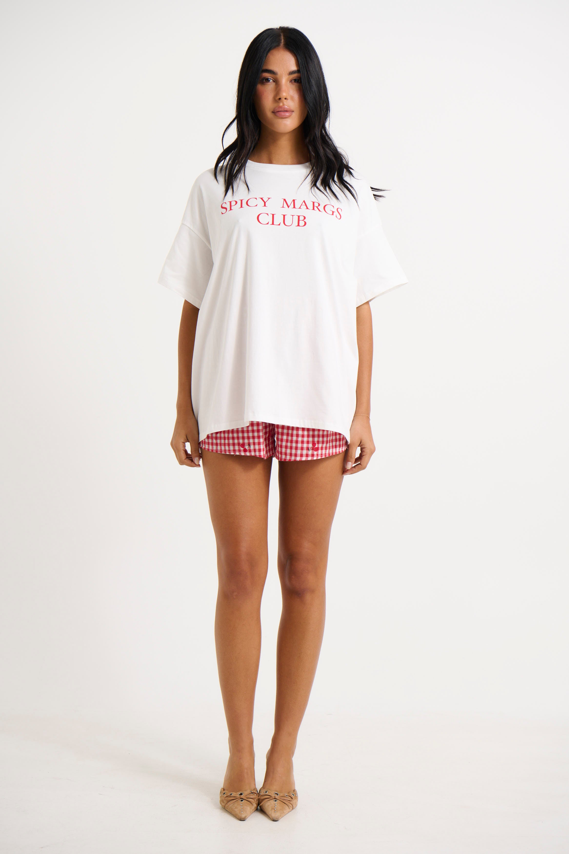 Margs Top White/Red - FINAL SALE