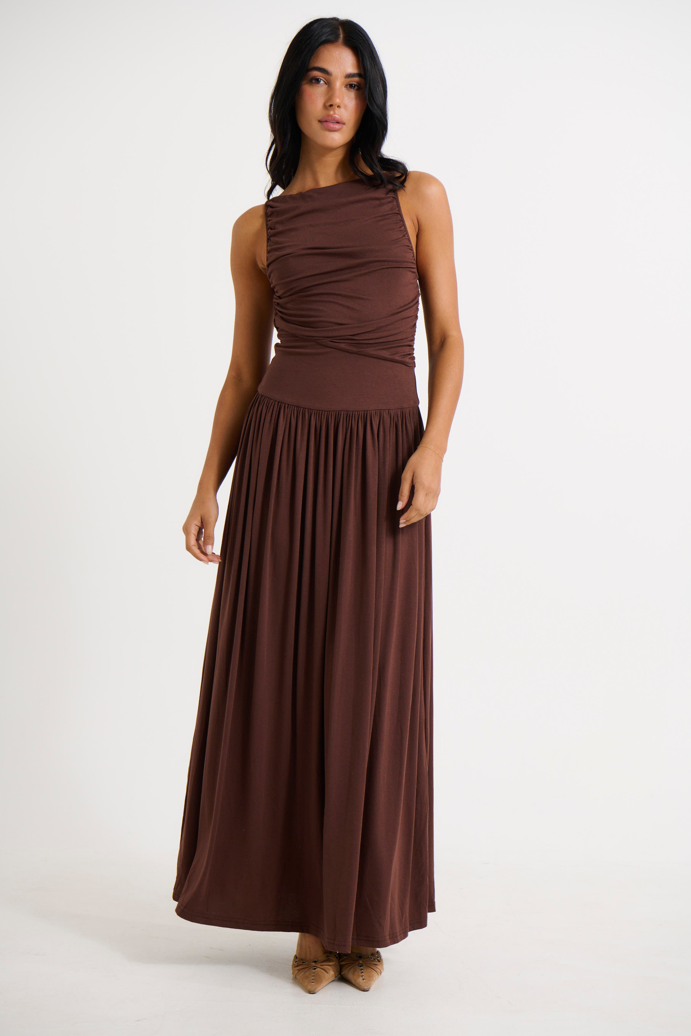 Nalla Maxi Dress Brown FINAL SALE