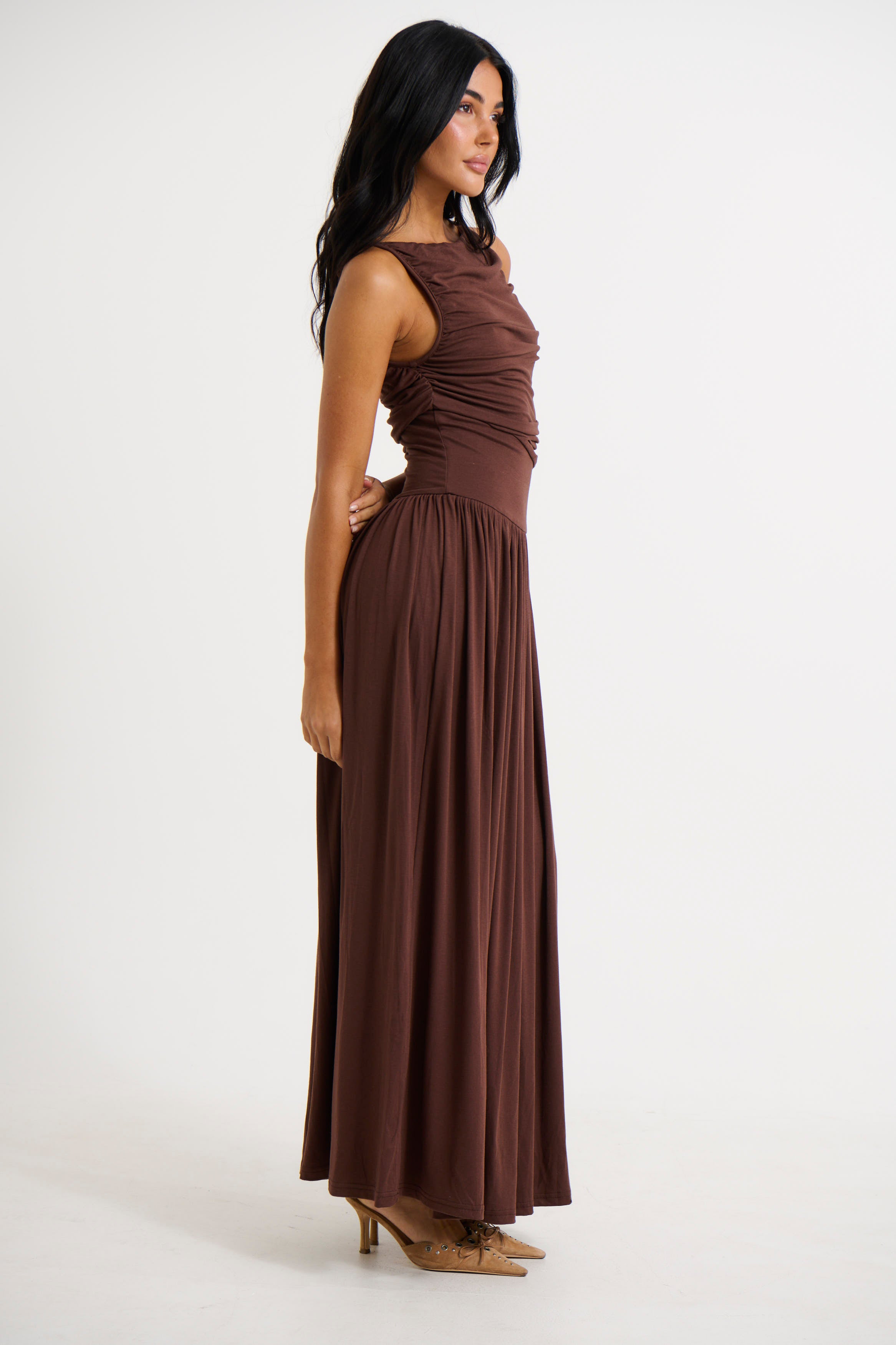 Nalla Maxi Dress Brown FINAL SALE