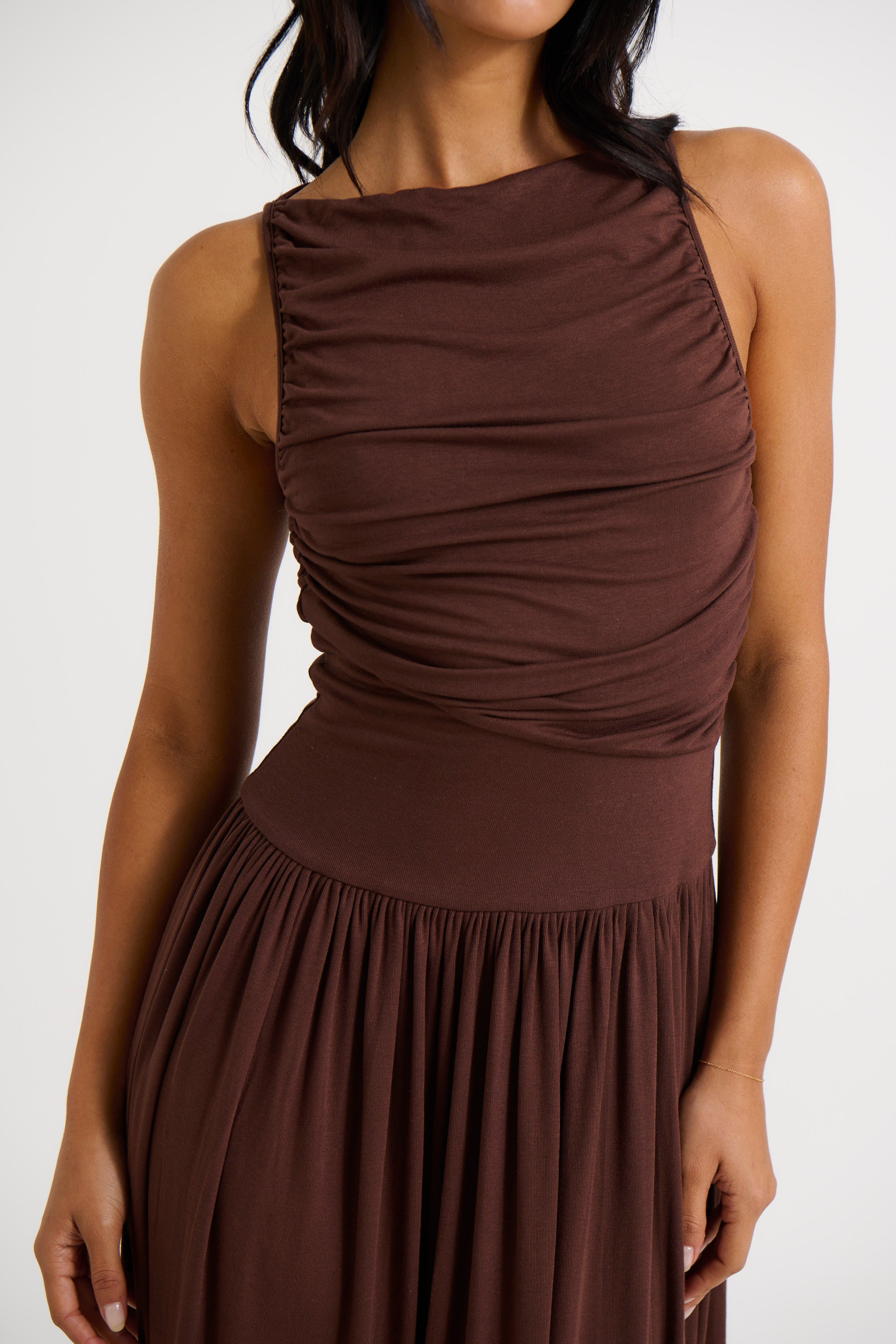 Nalla Maxi Dress Brown FINAL SALE