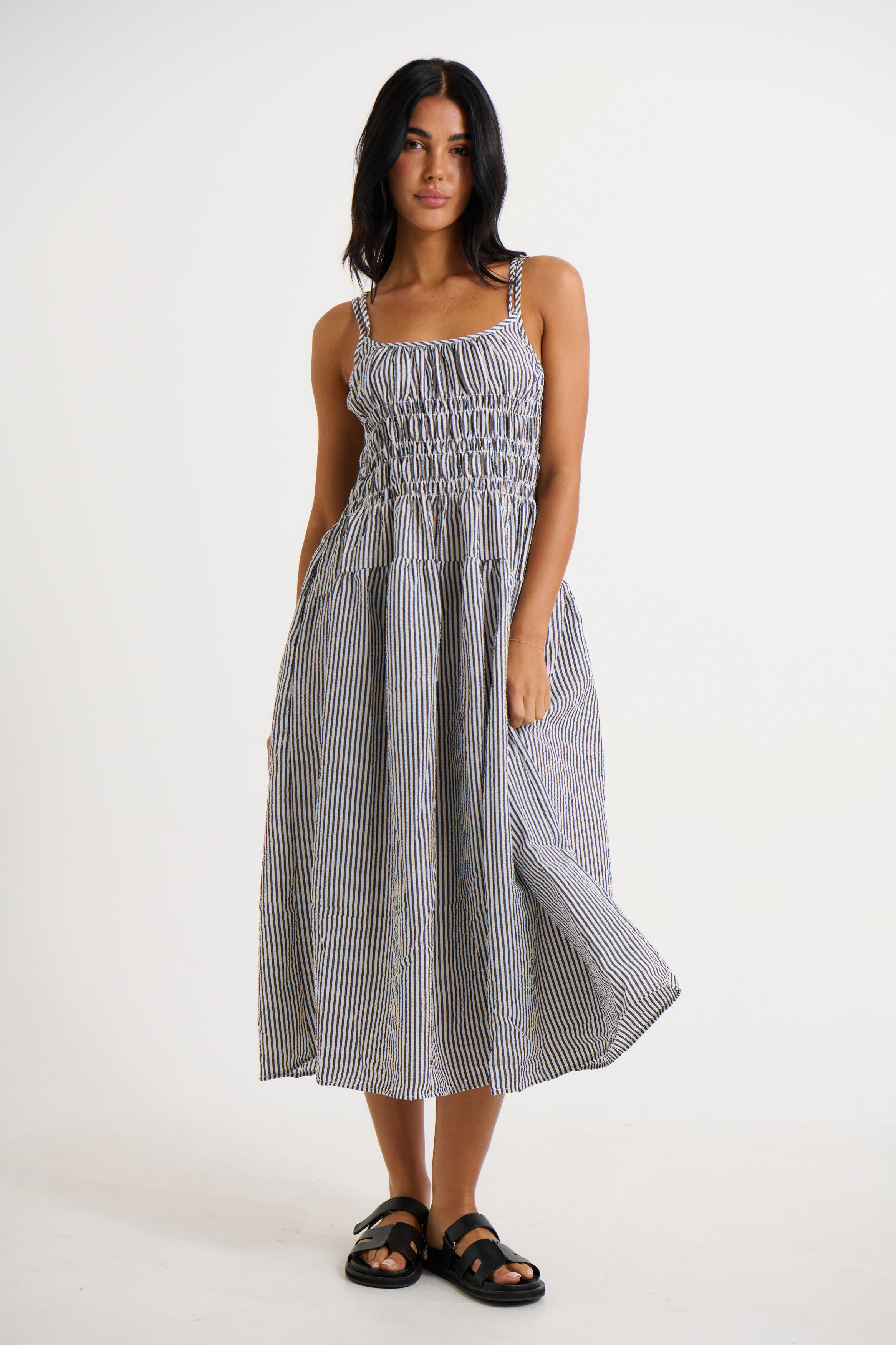 Melrose Dress Grey - FINAL SALE