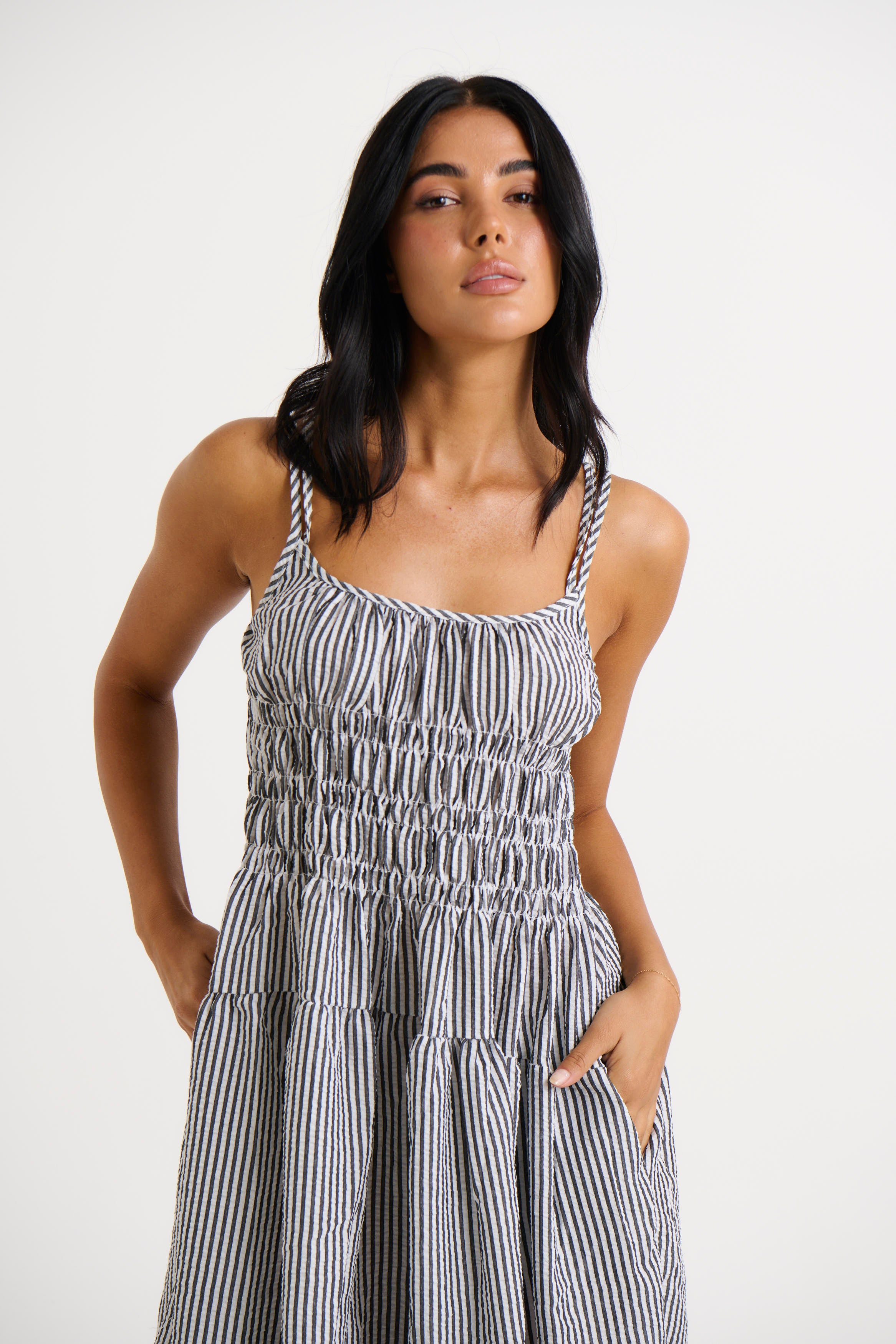 Melrose Dress Grey - FINAL SALE