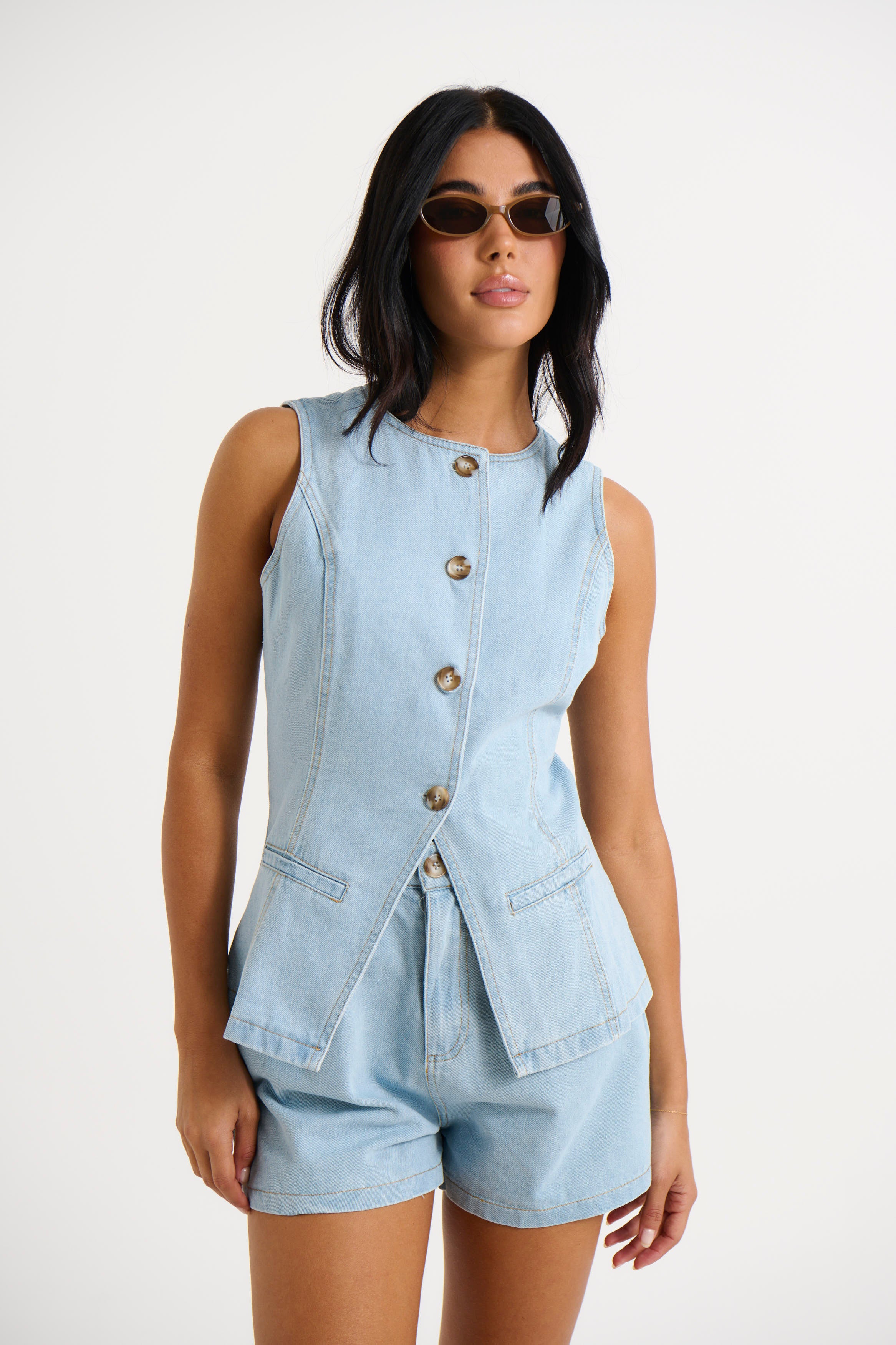 Lucille Set Light Denim - FINAL SALE