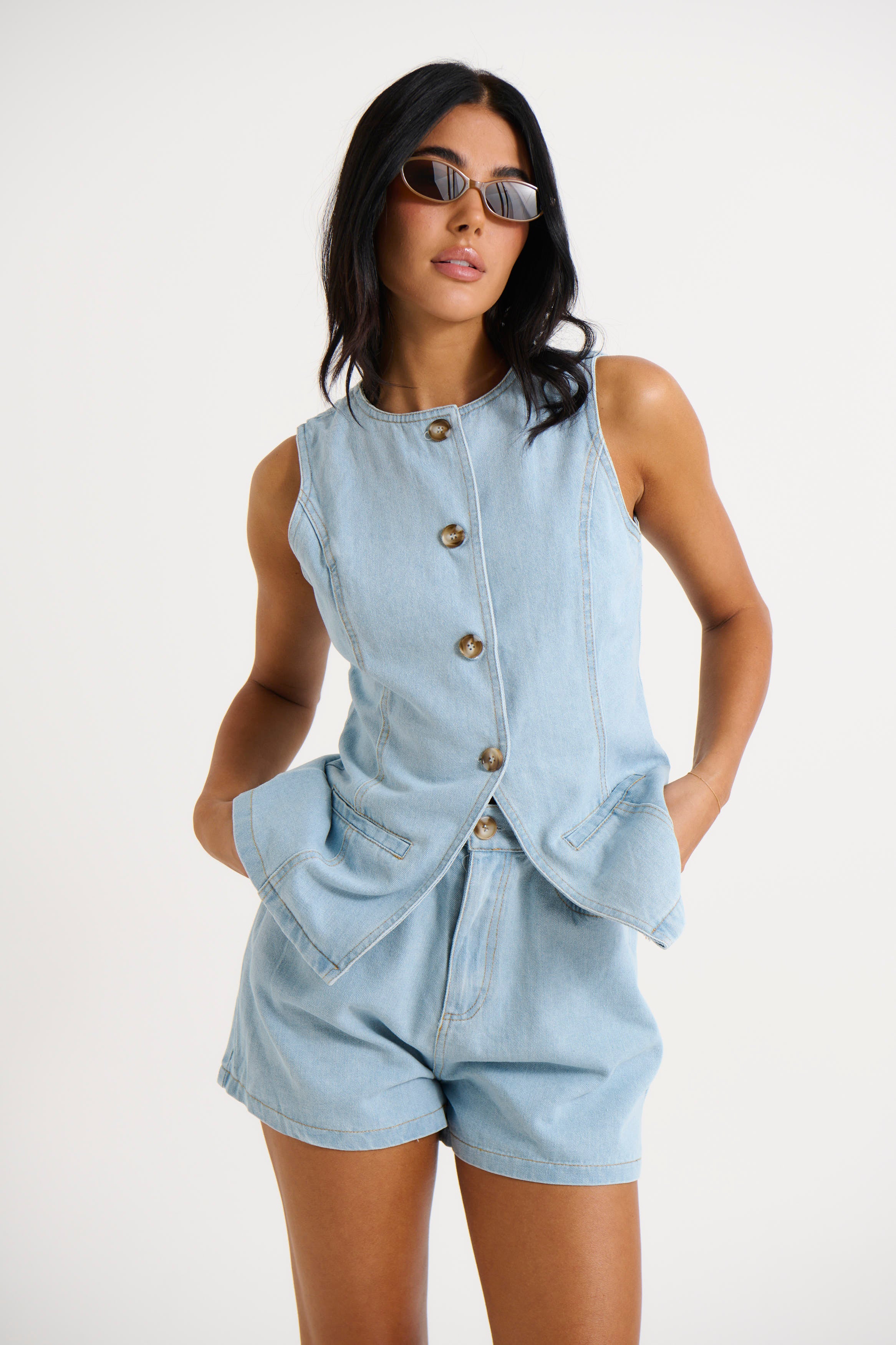 Lucille Set Light Denim - FINAL SALE