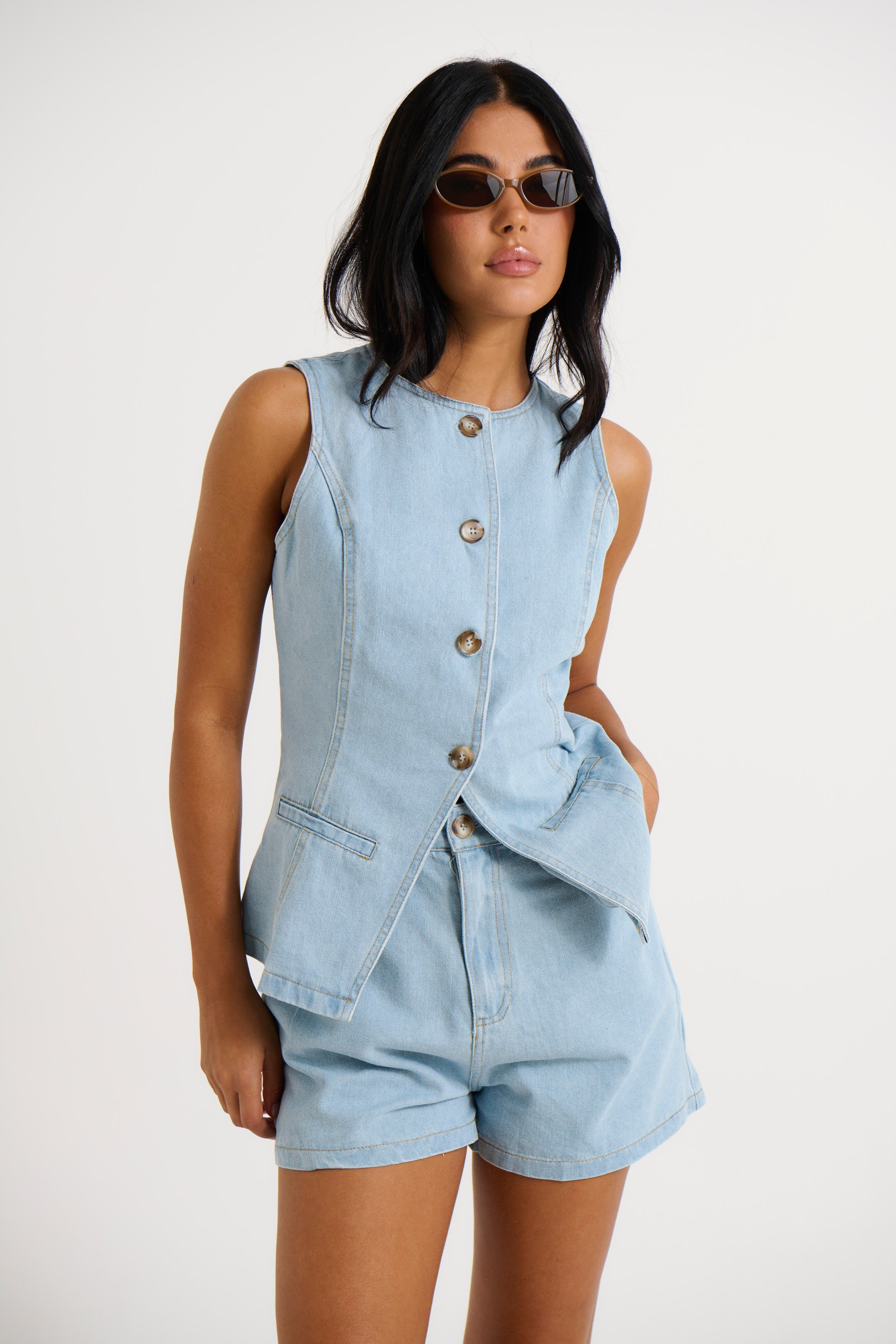 Lucille Set Light Denim - FINAL SALE