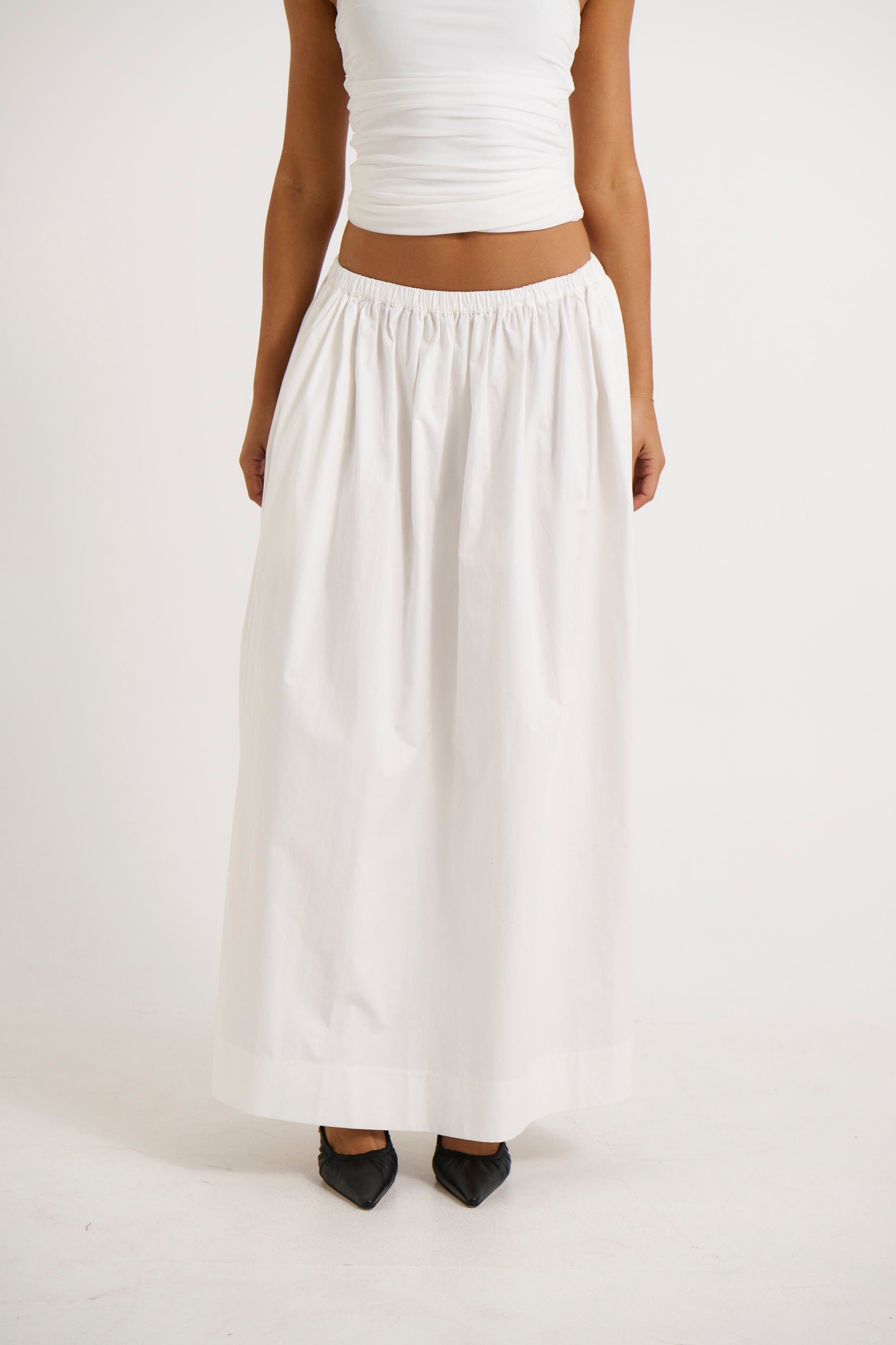 Hilary Maxi Skirt White - FINAL SALE