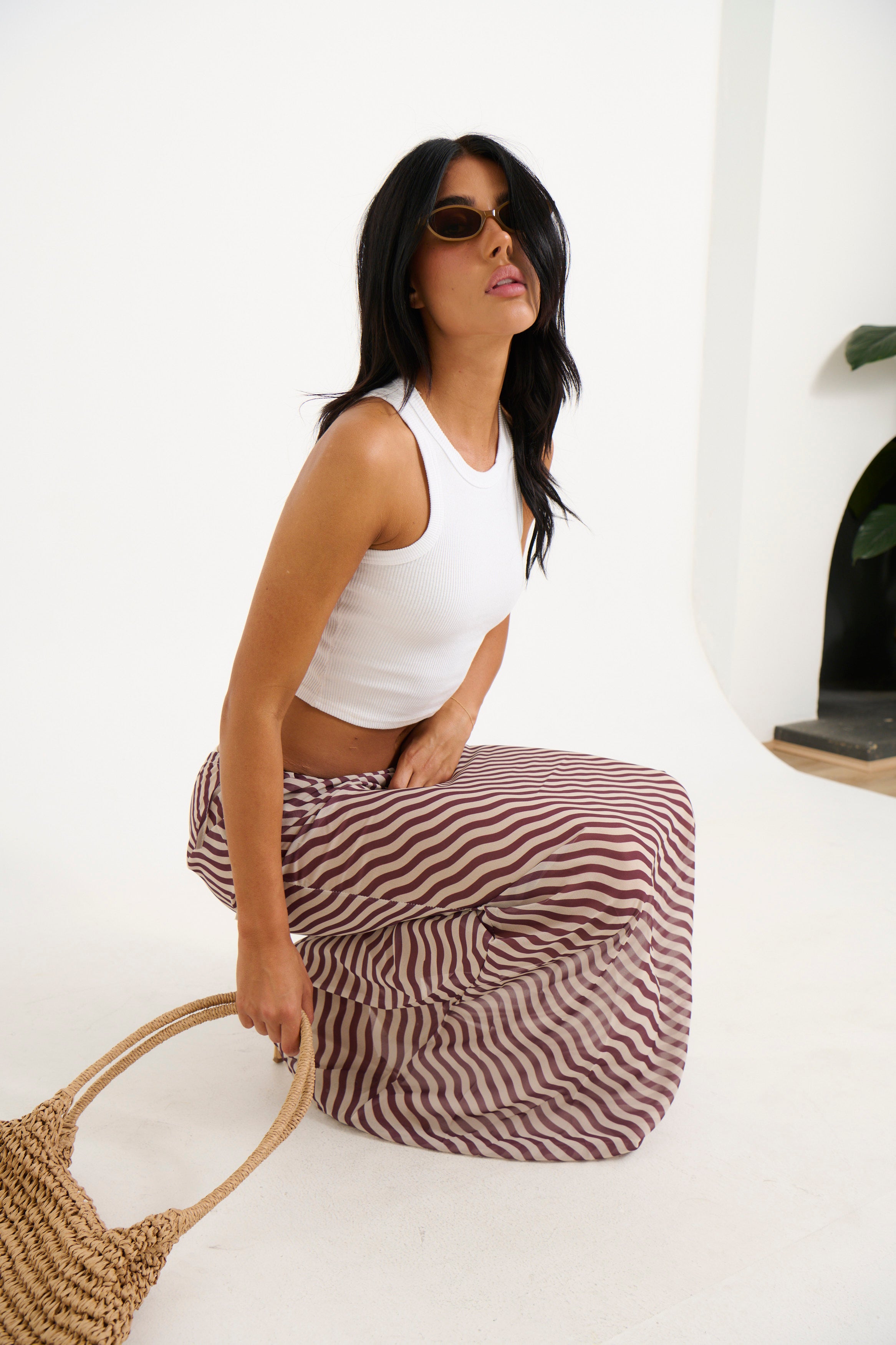 Arianne Maxi Skirt Brown