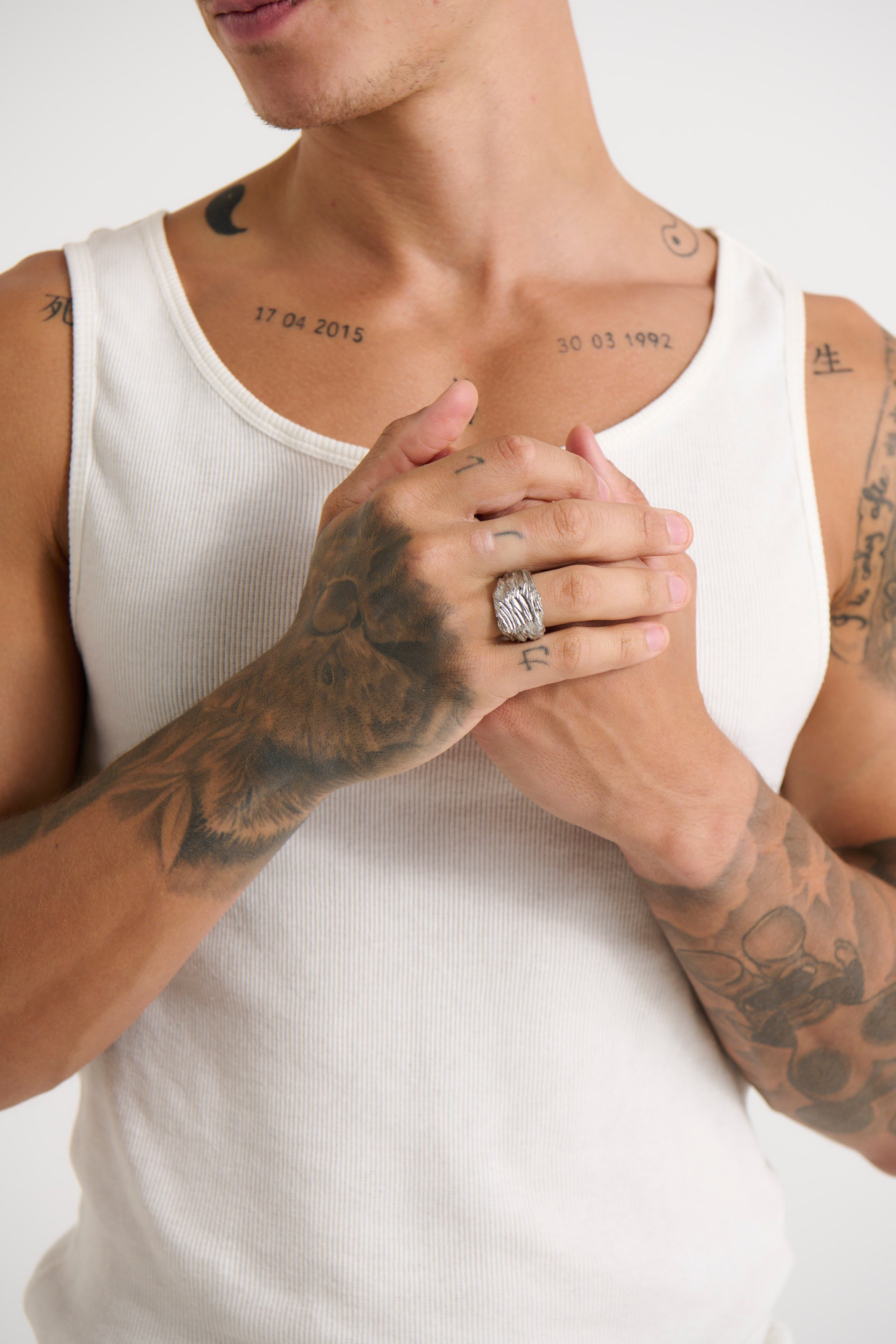 NTH Fingerprint Ring Silver - FINAL SALE