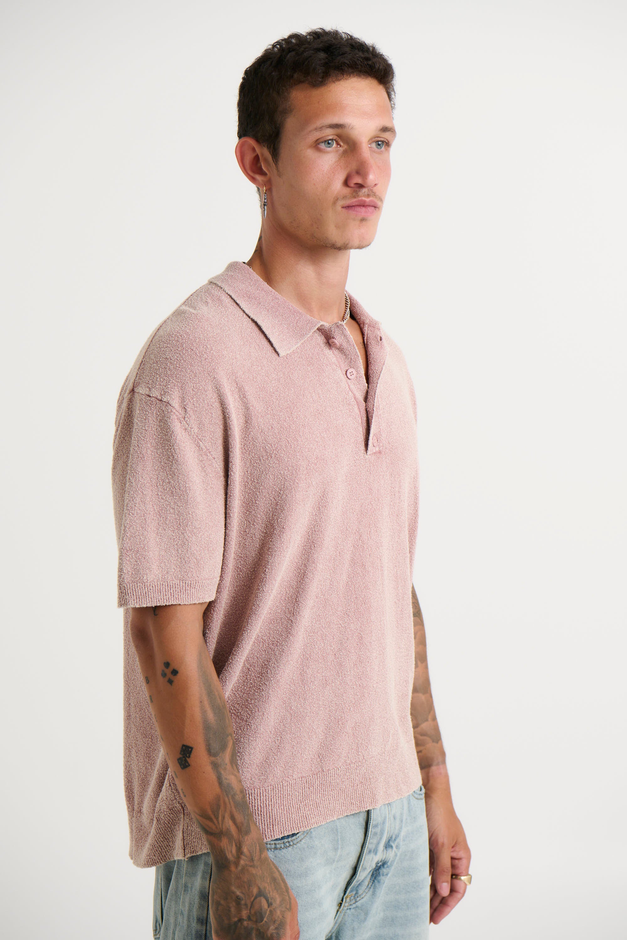 Ollie Sand Wash Polo Dusty Rose
