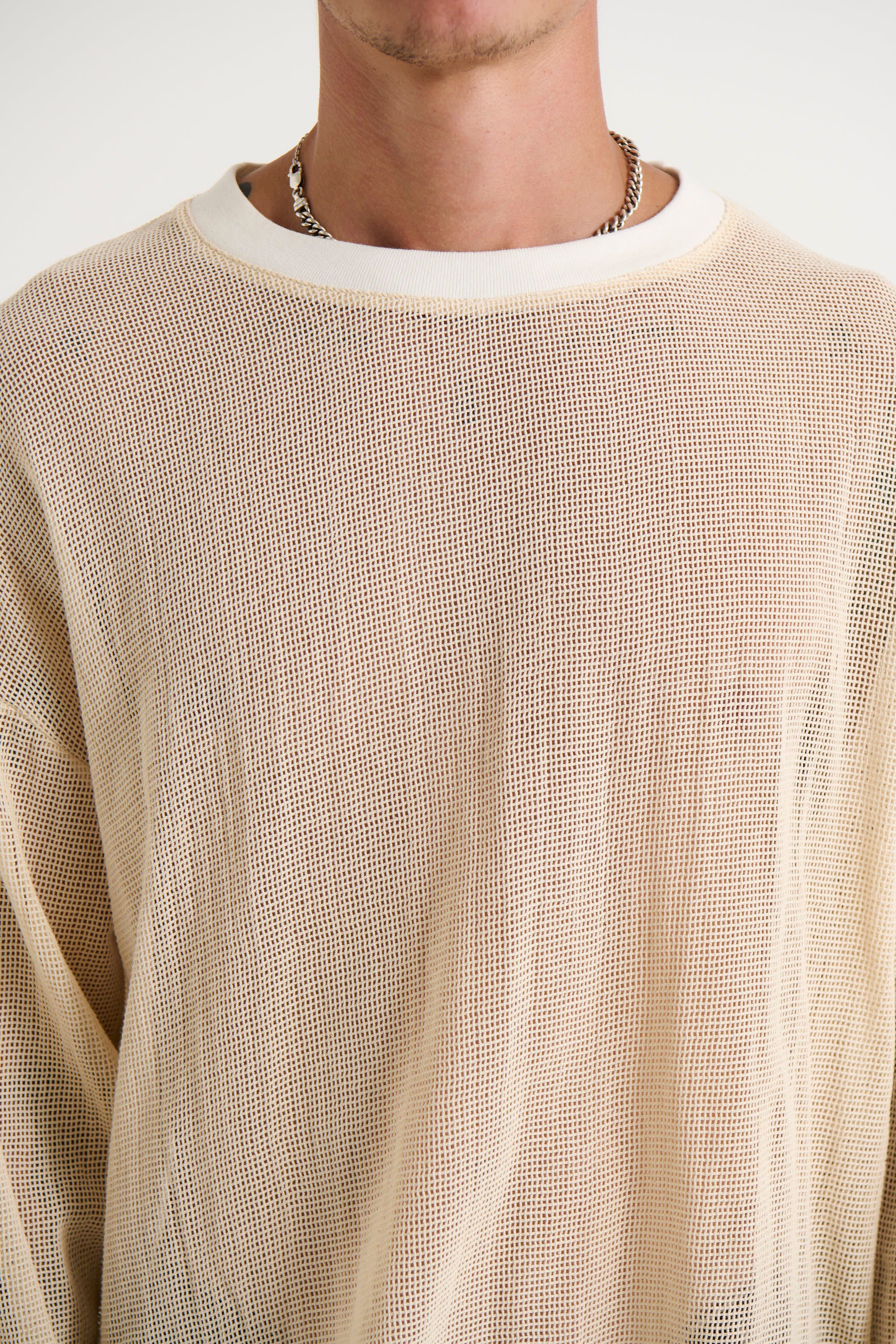 River Hollow Out Long Sleeve Ivory - FINAL SALE