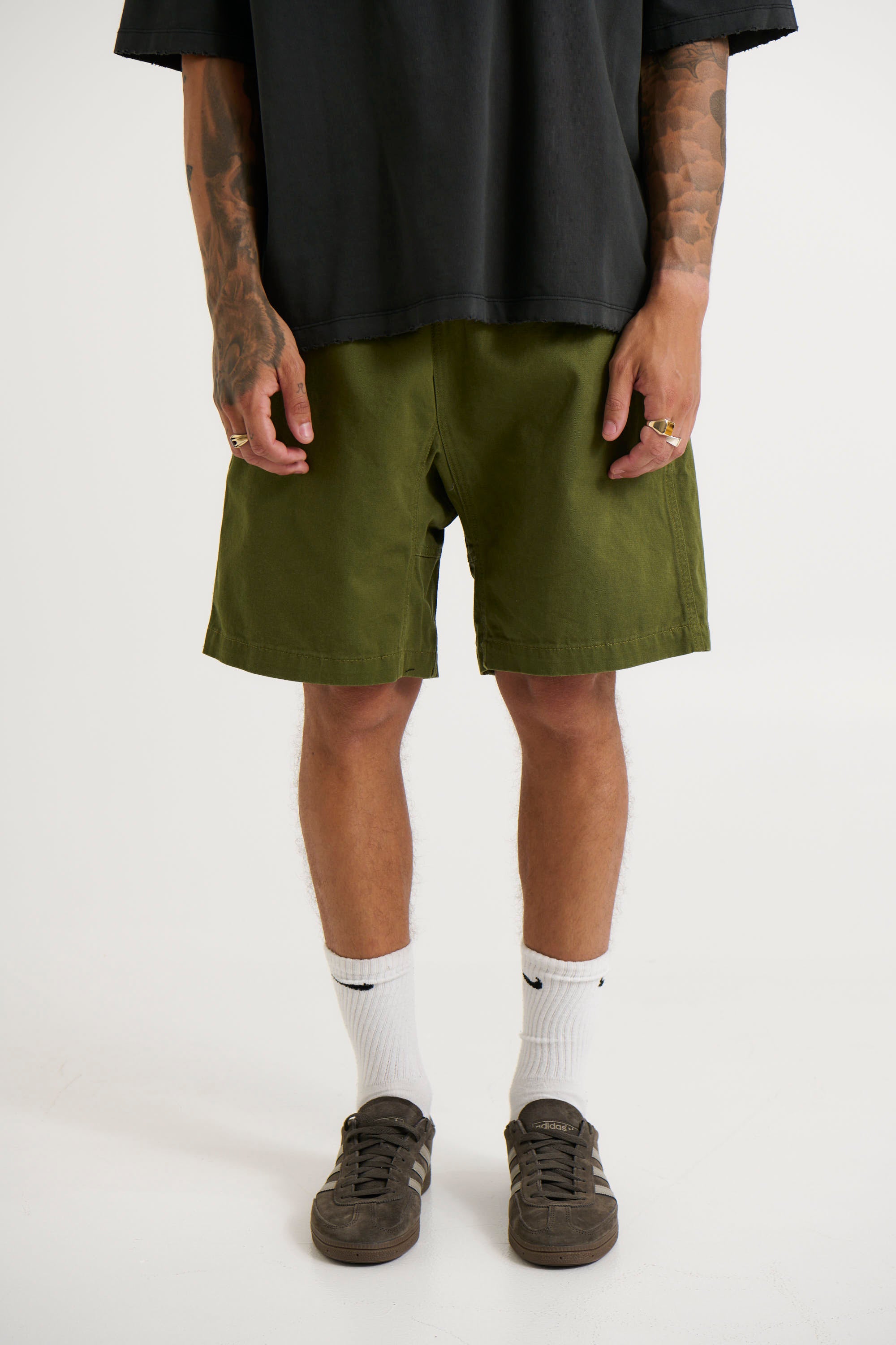 Fredrick Cotton Elastic Short Army - FINAL SALE
