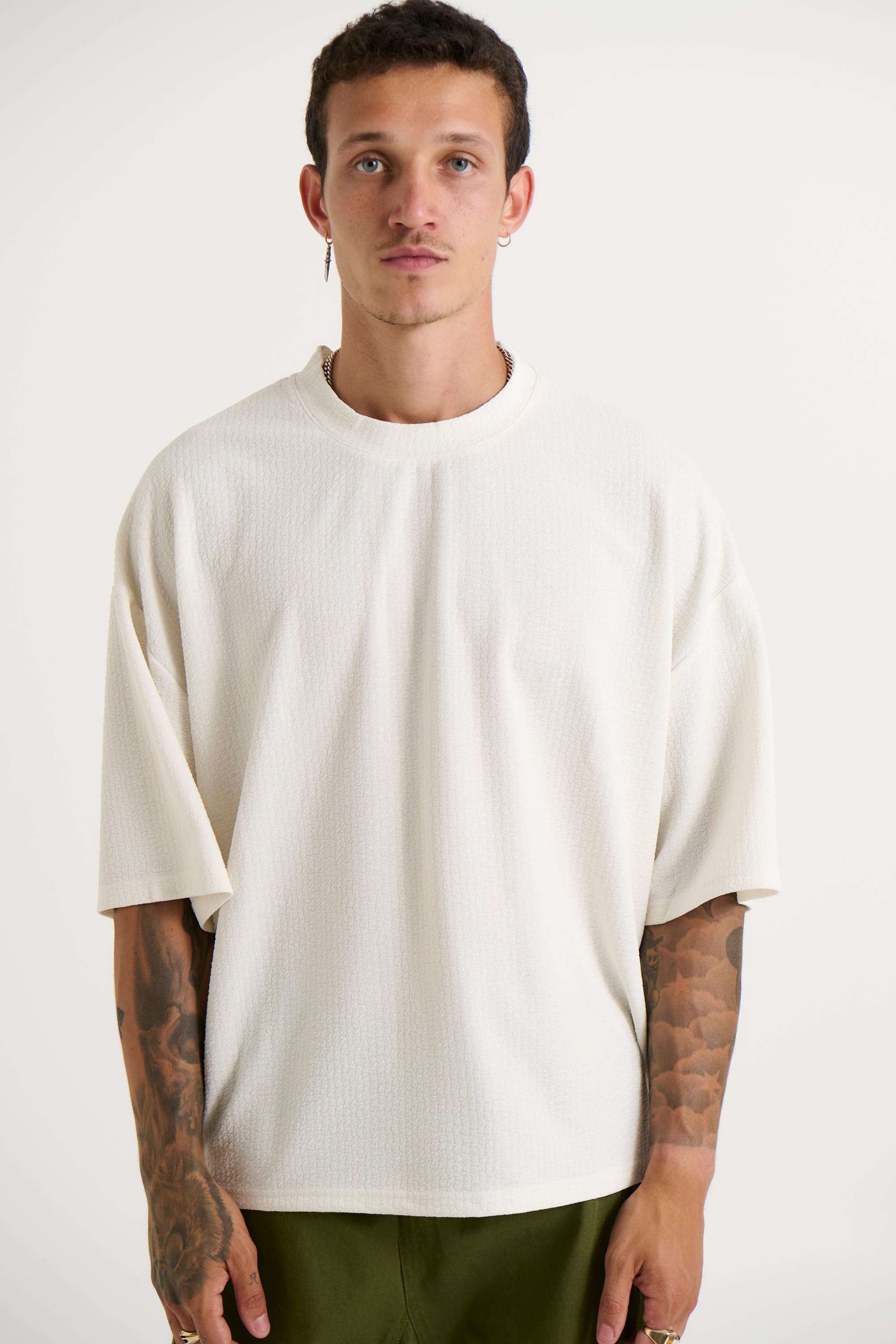 Colin Soft Texture Tee White - FINAL SALE