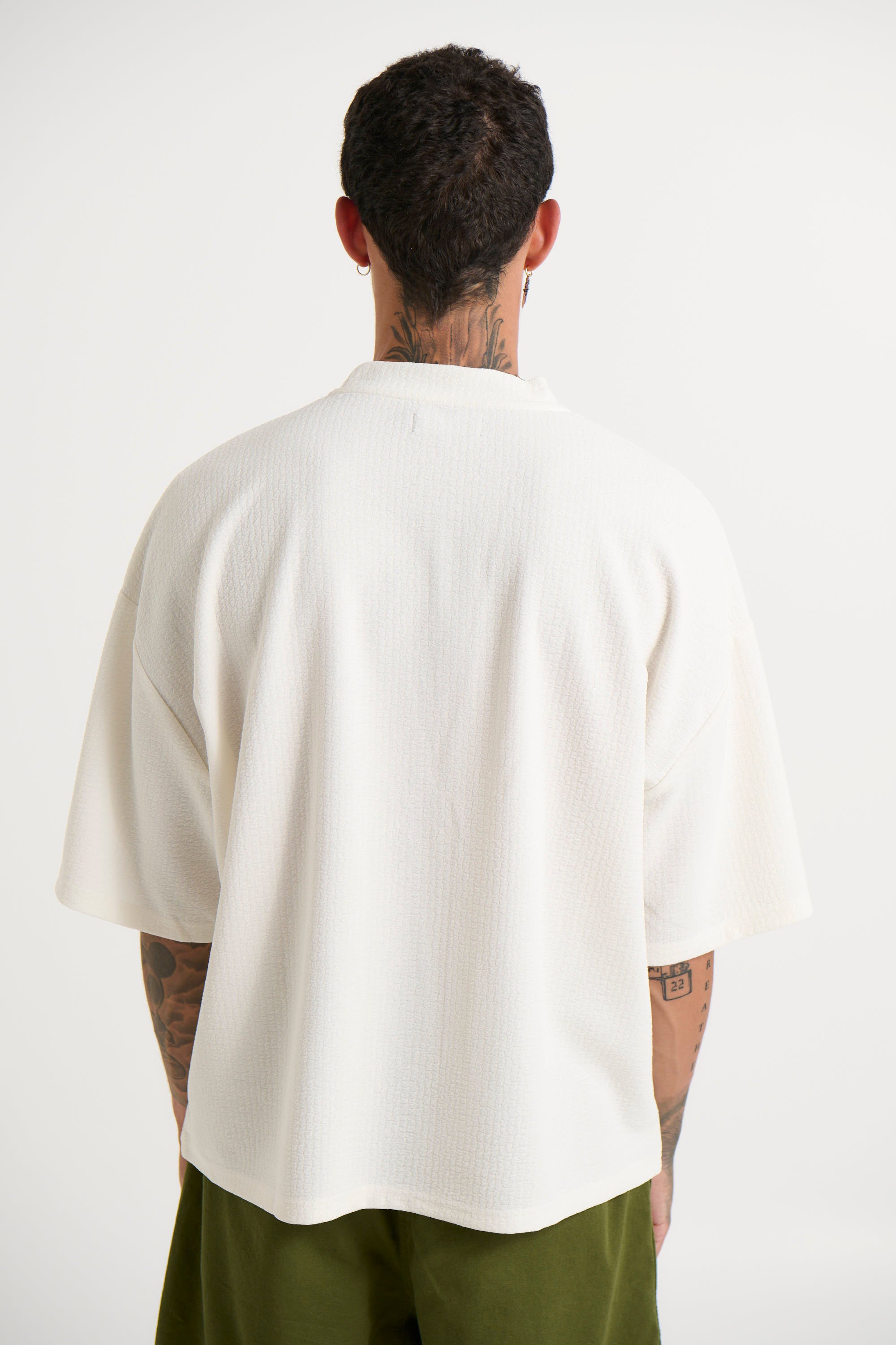 Colin Soft Texture Tee White - FINAL SALE