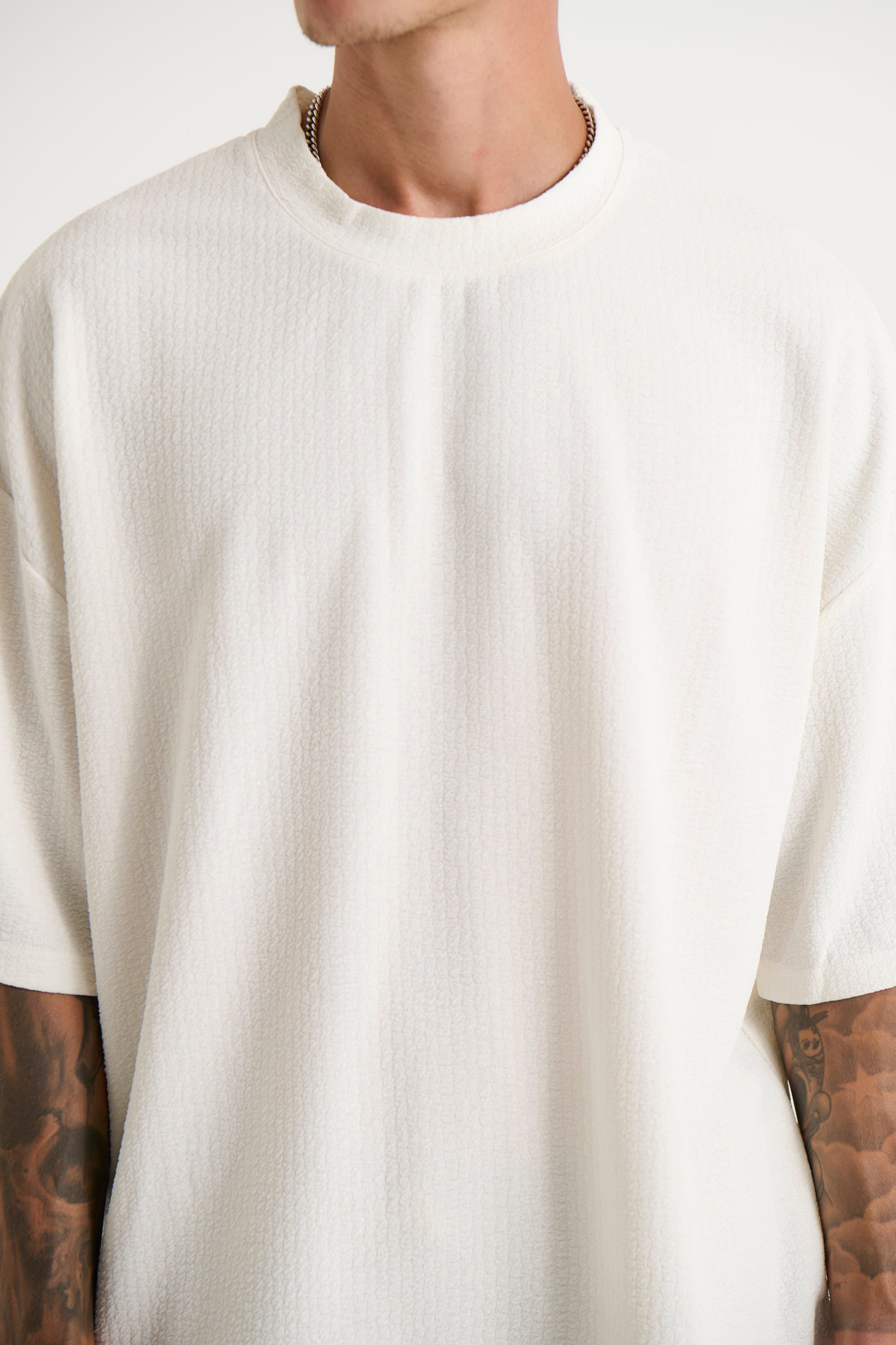 Colin Soft Texture Tee White - FINAL SALE