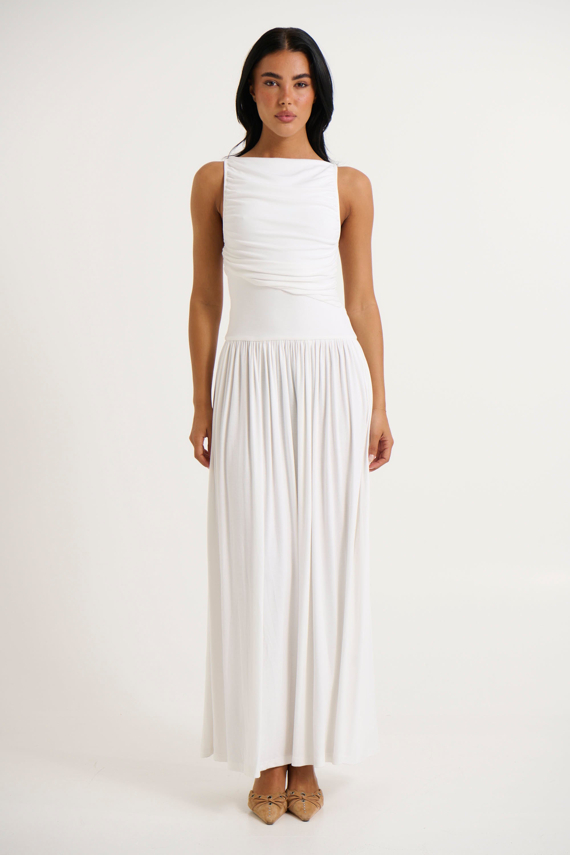 Nalla Maxi Dress White - FINAL SALE