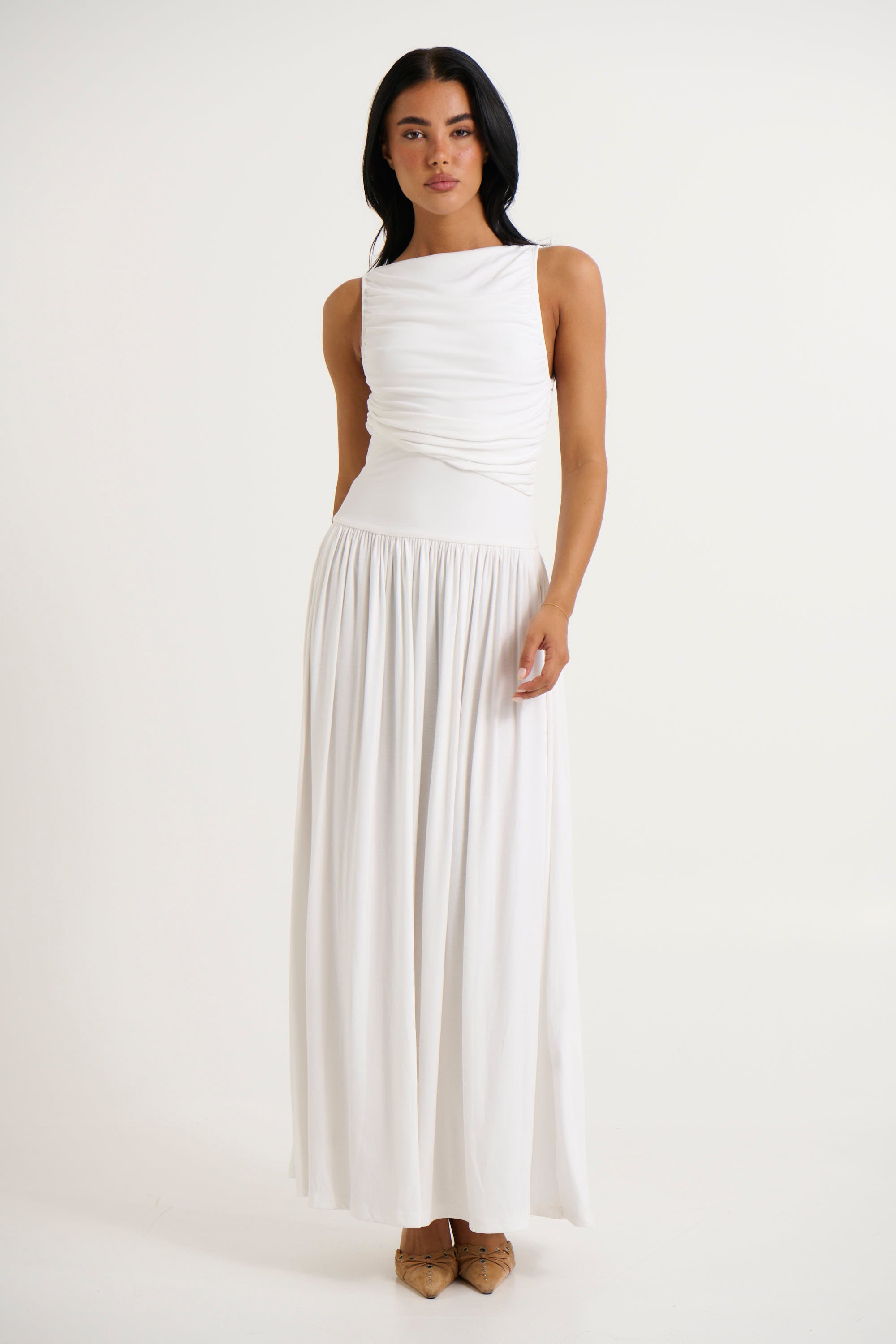 Nalla Maxi Dress White - FINAL SALE