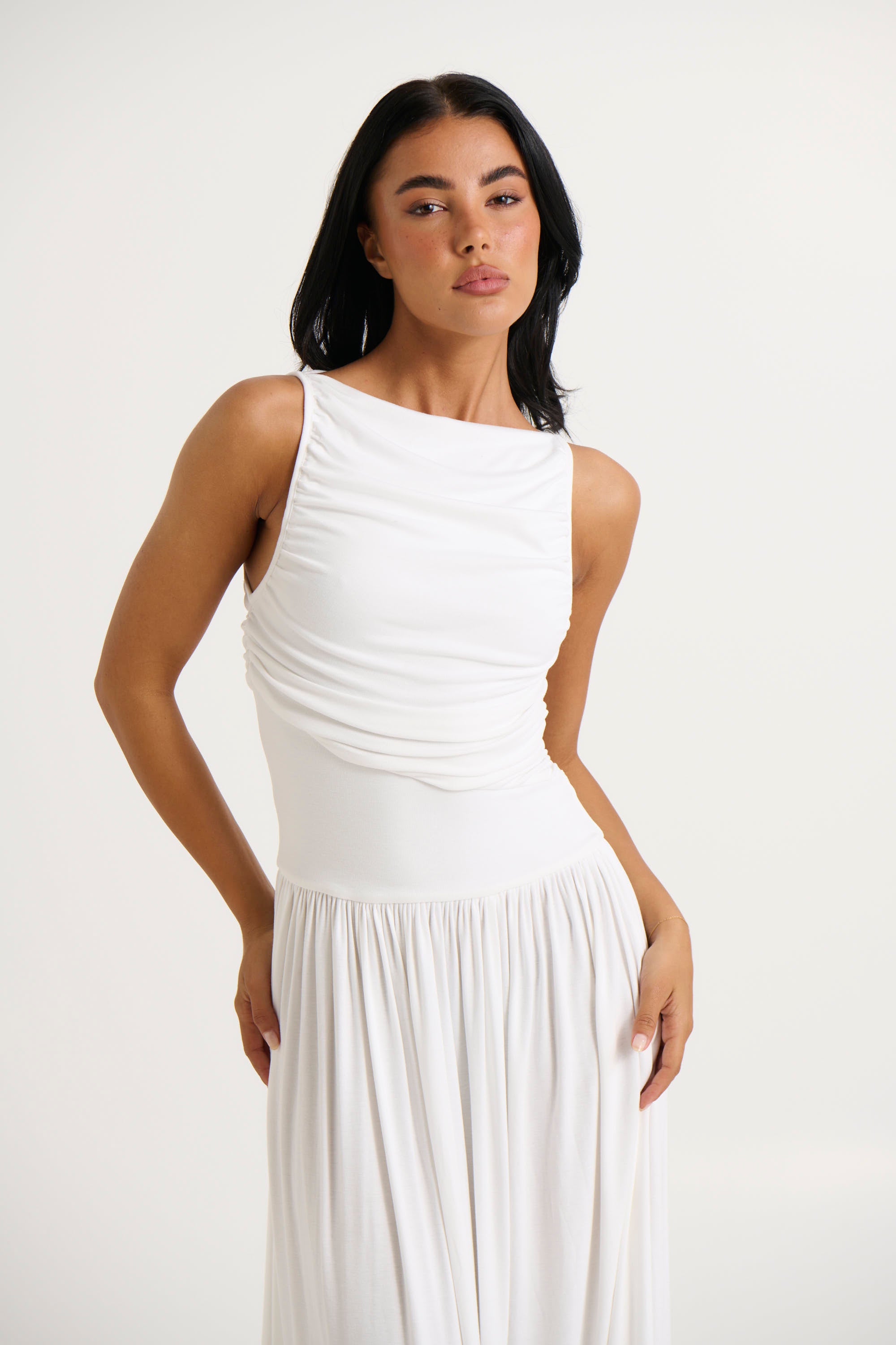 Nalla Maxi Dress White - FINAL SALE