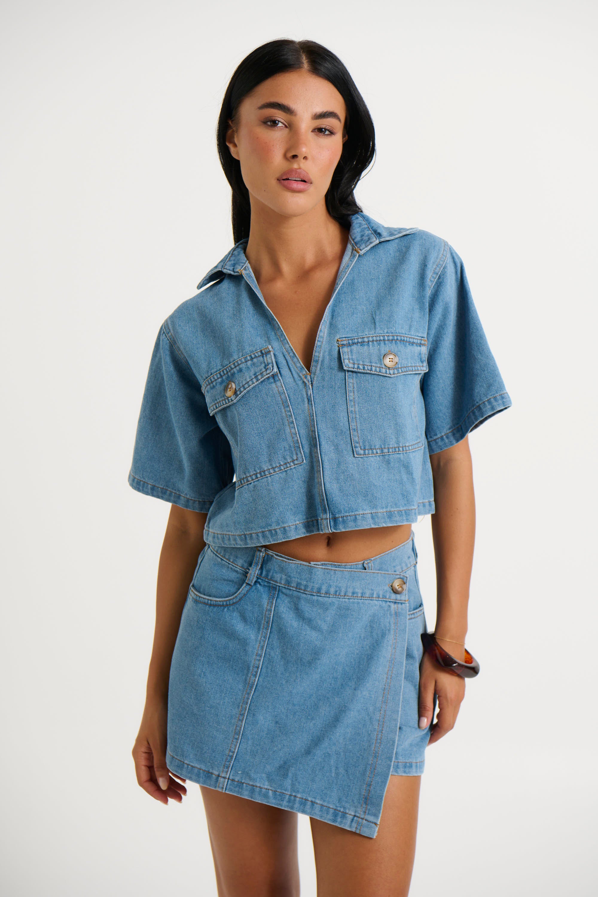 Seona Denim Set Light Blue - FINAL SALE
