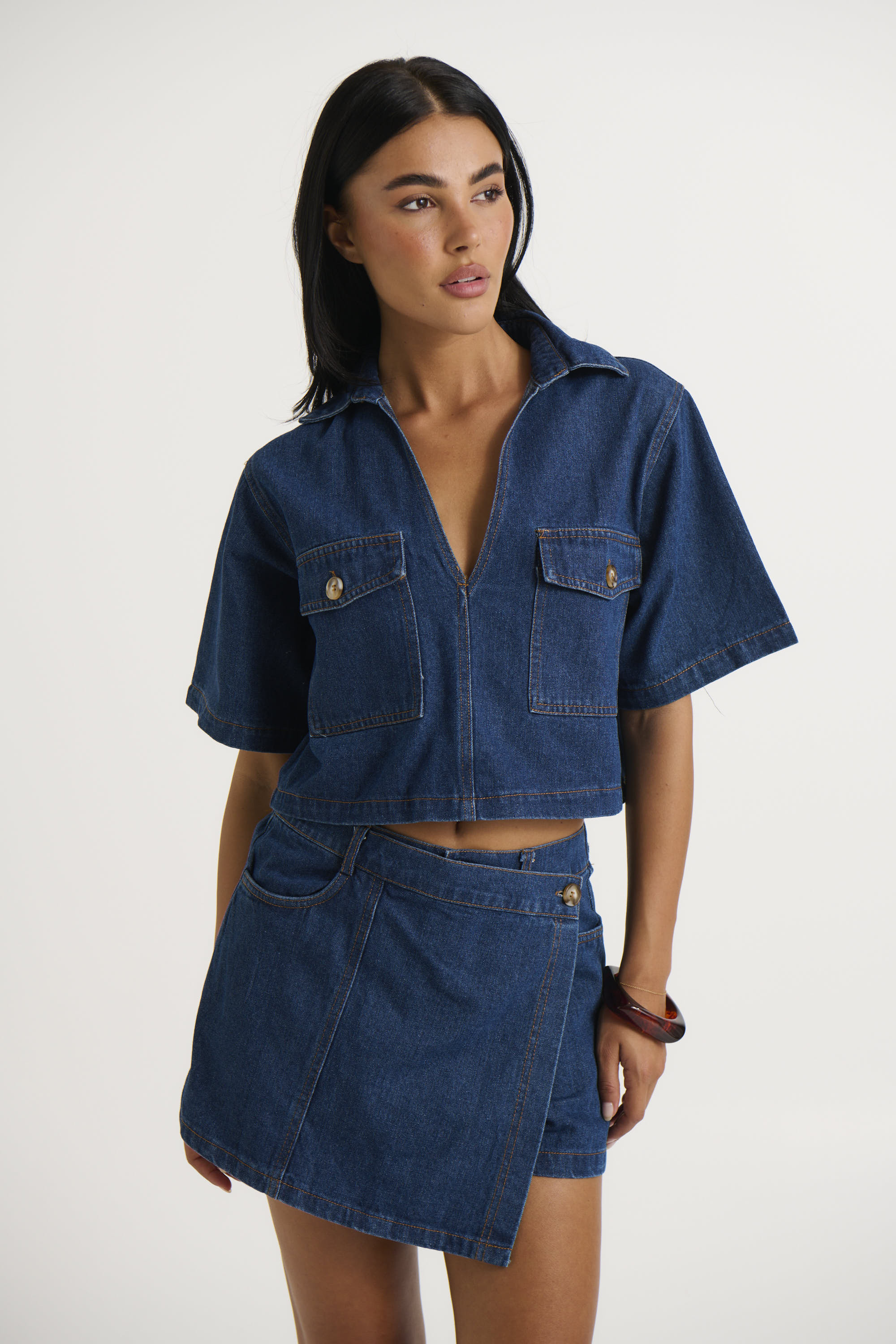 Seona Denim Set Dark Blue - FINAL SALE