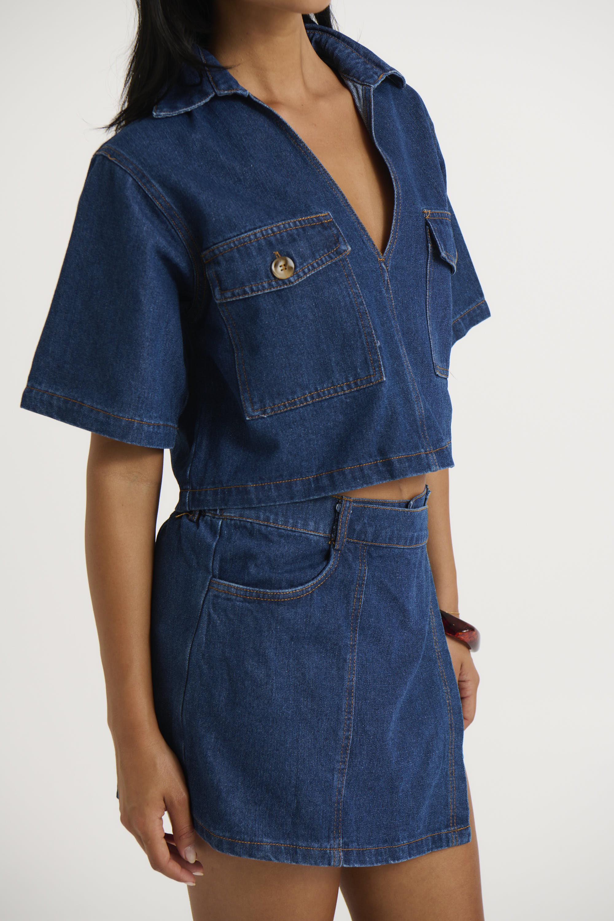 Seona Denim Set Dark Blue - FINAL SALE