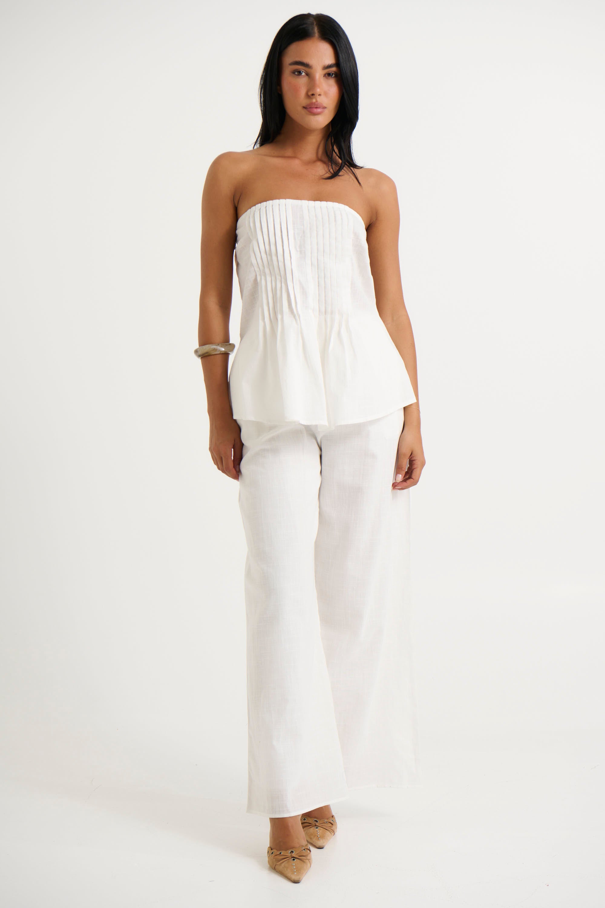 Ginny Pant Set White - FINAL SALE