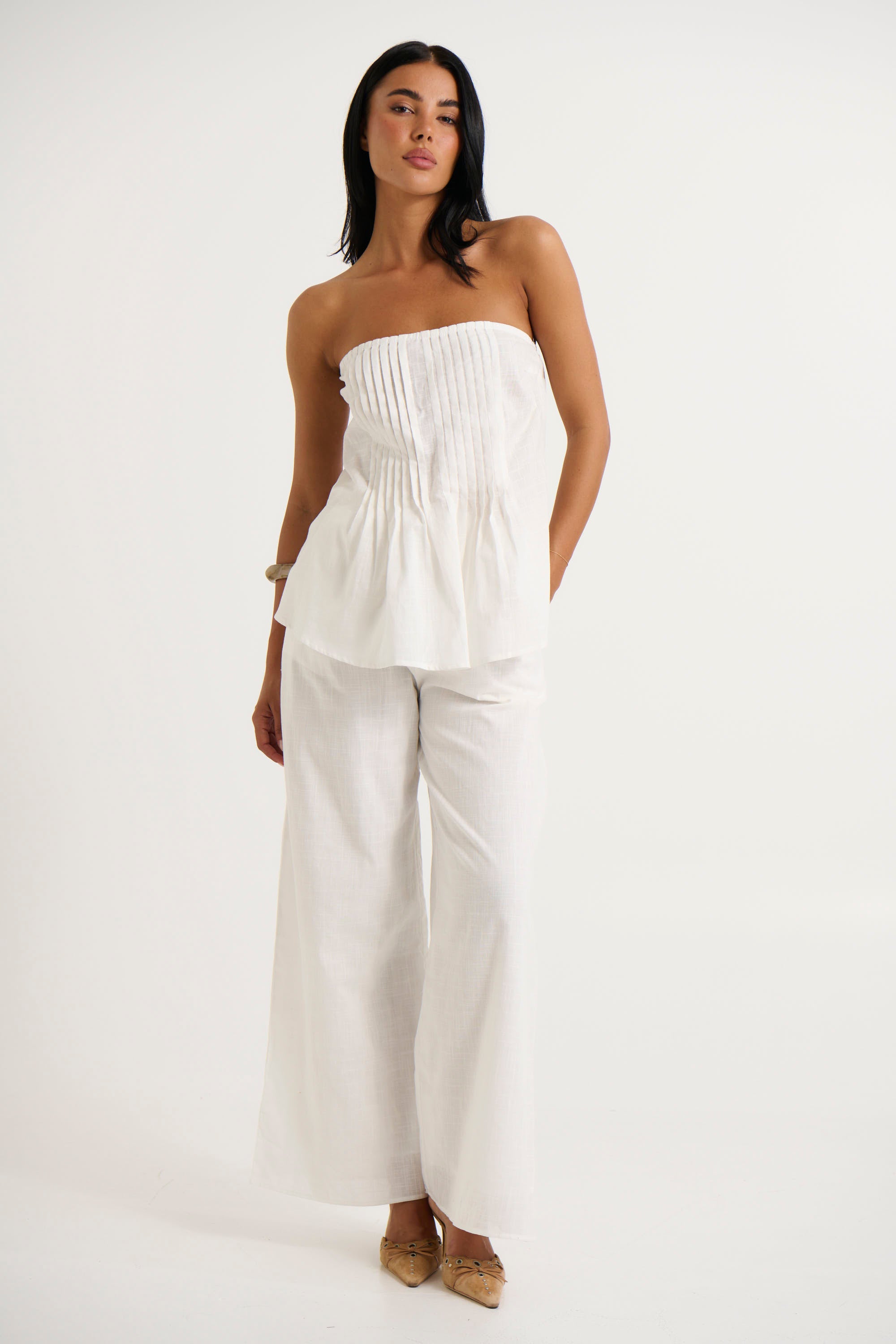 Ginny Pant Set White - FINAL SALE