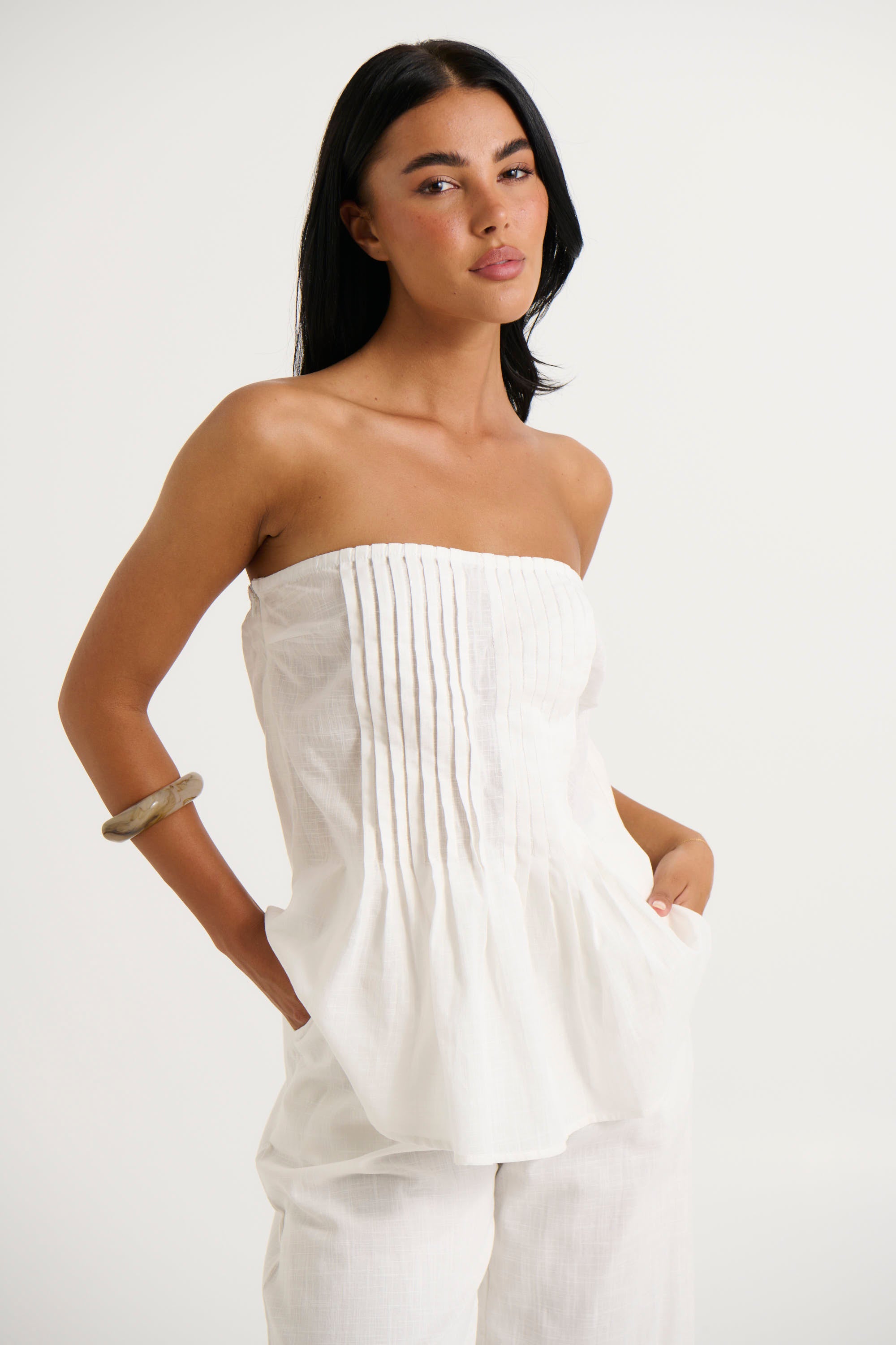 Ginny Pant Set White - FINAL SALE