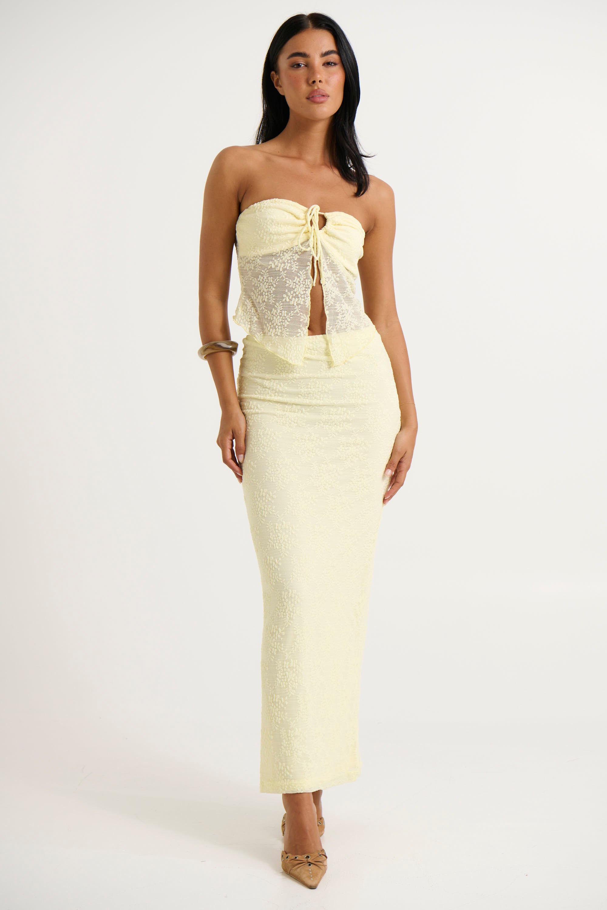 Summer Lace Skirt Lemon