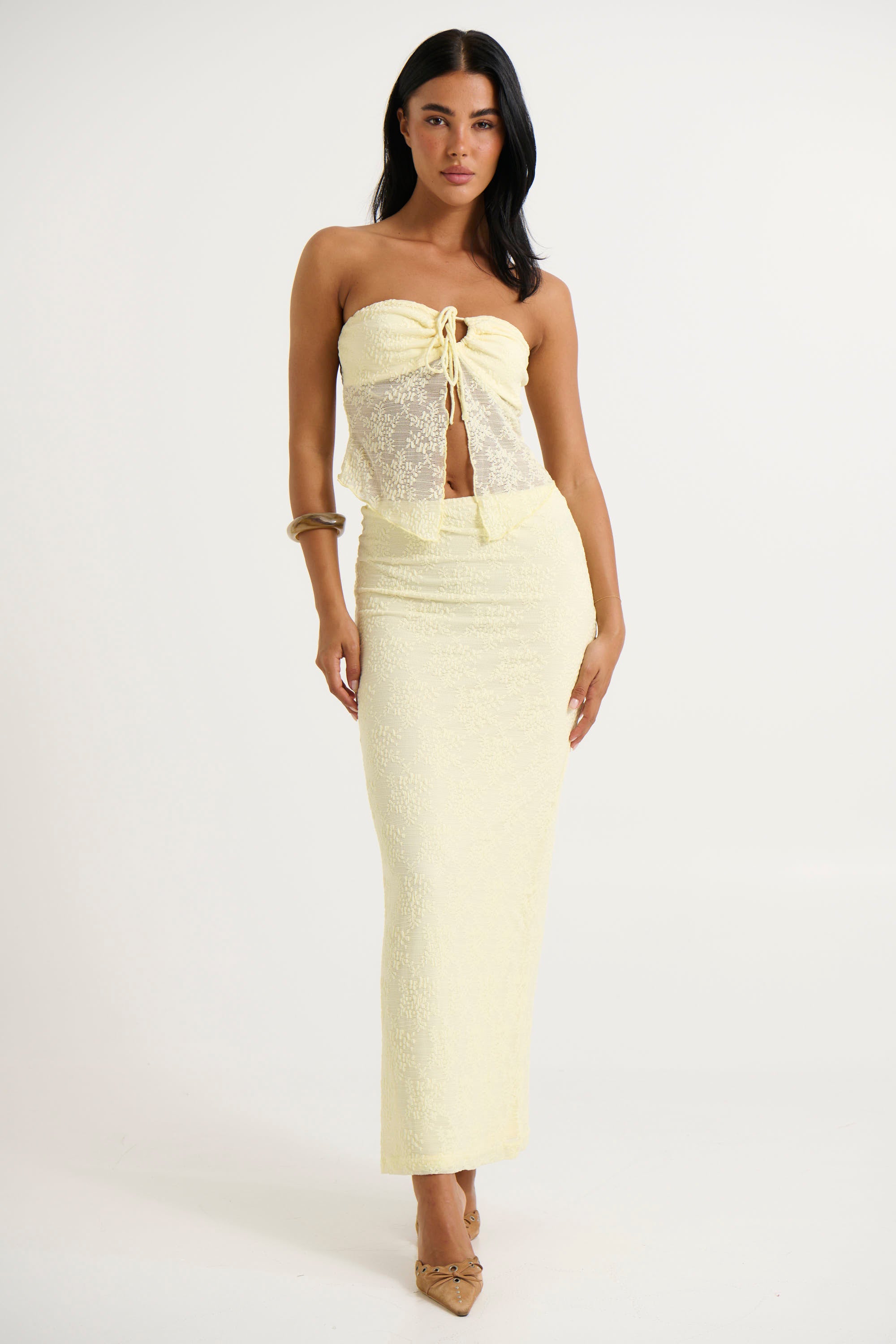 Summer Lace Skirt Lemon