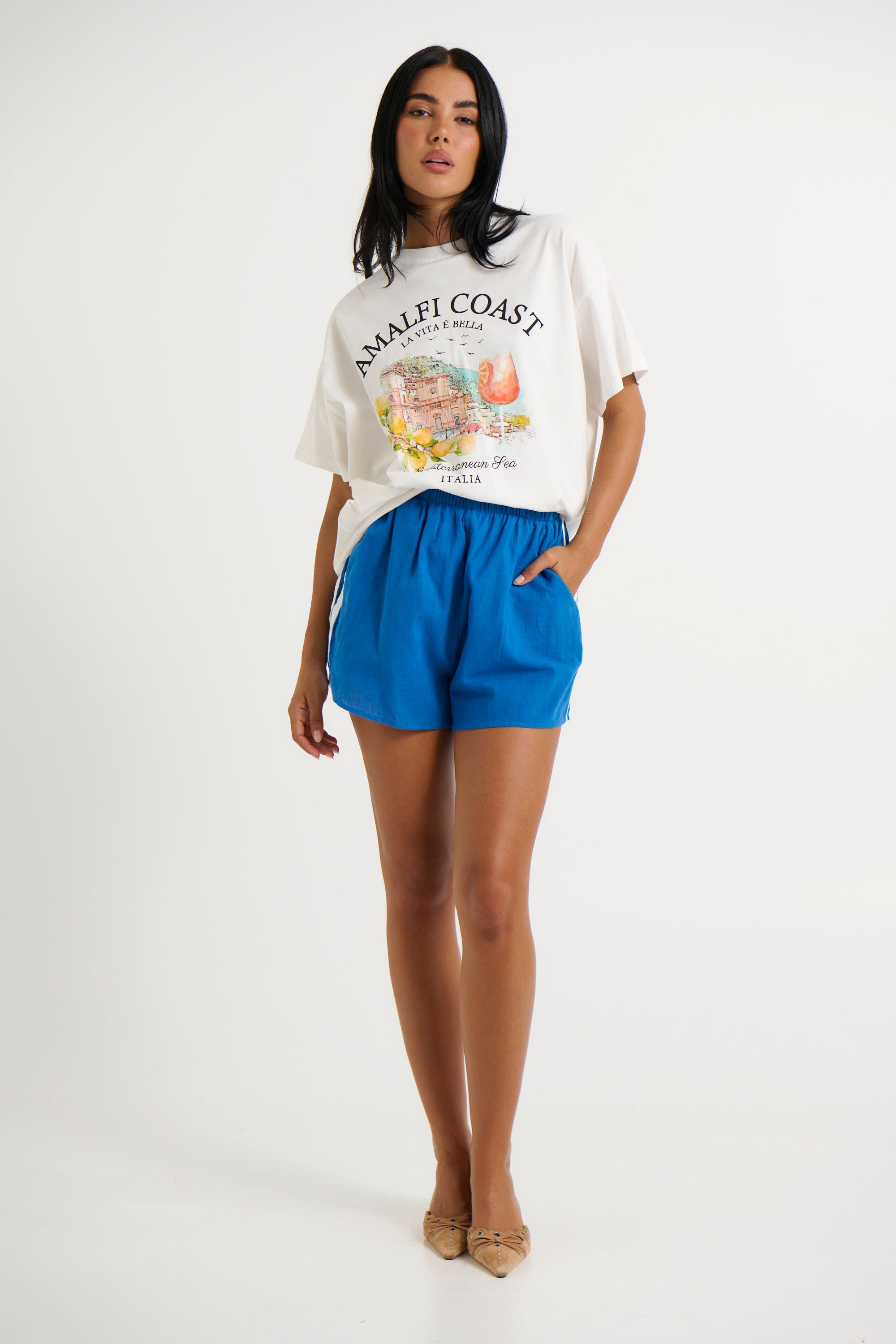 Amalfi Coast T-Shirt White - FINAL SALE