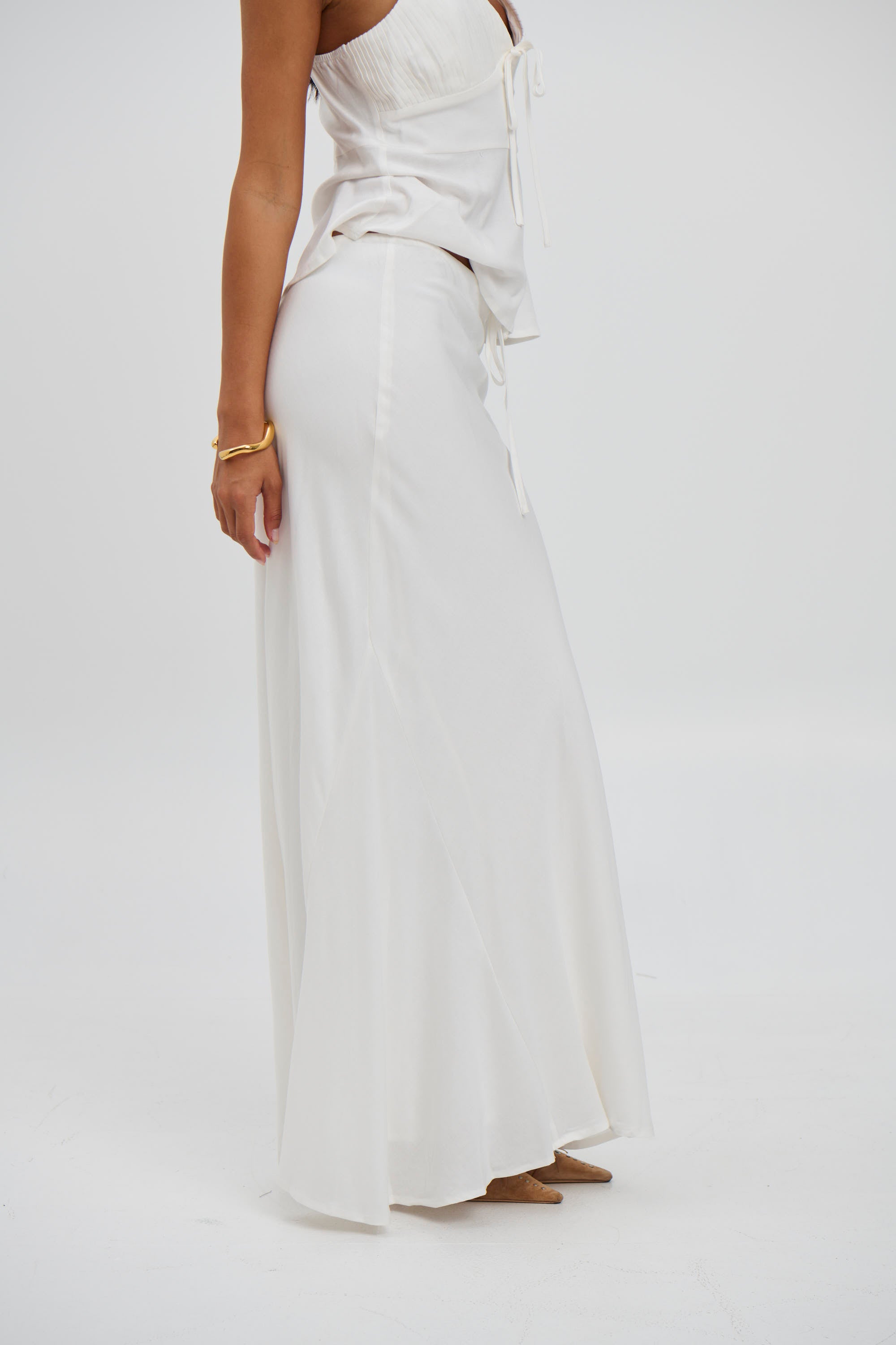 Avalon Maxi Skirt White - FINAL SALE