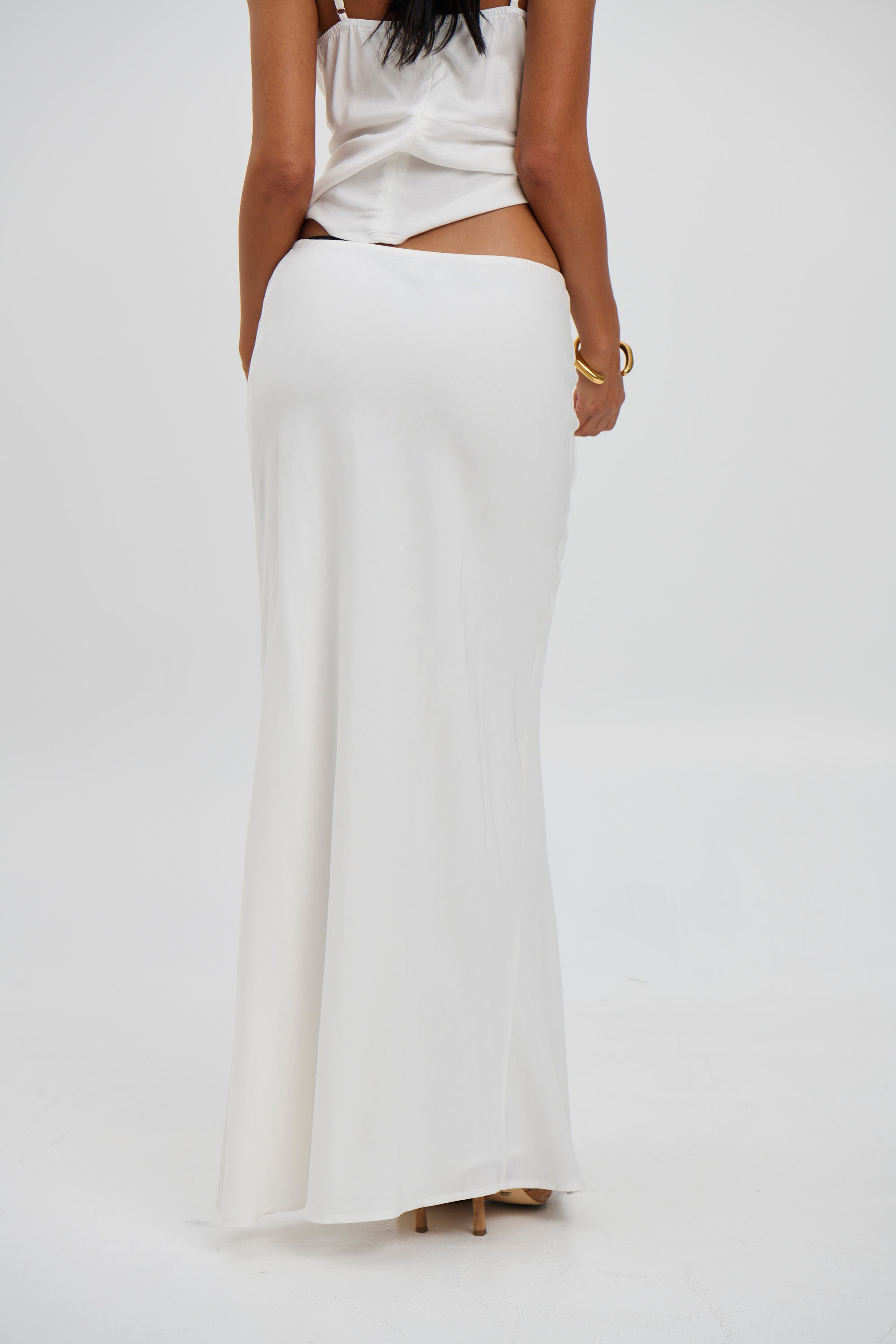 Avalon Maxi Skirt White - FINAL SALE