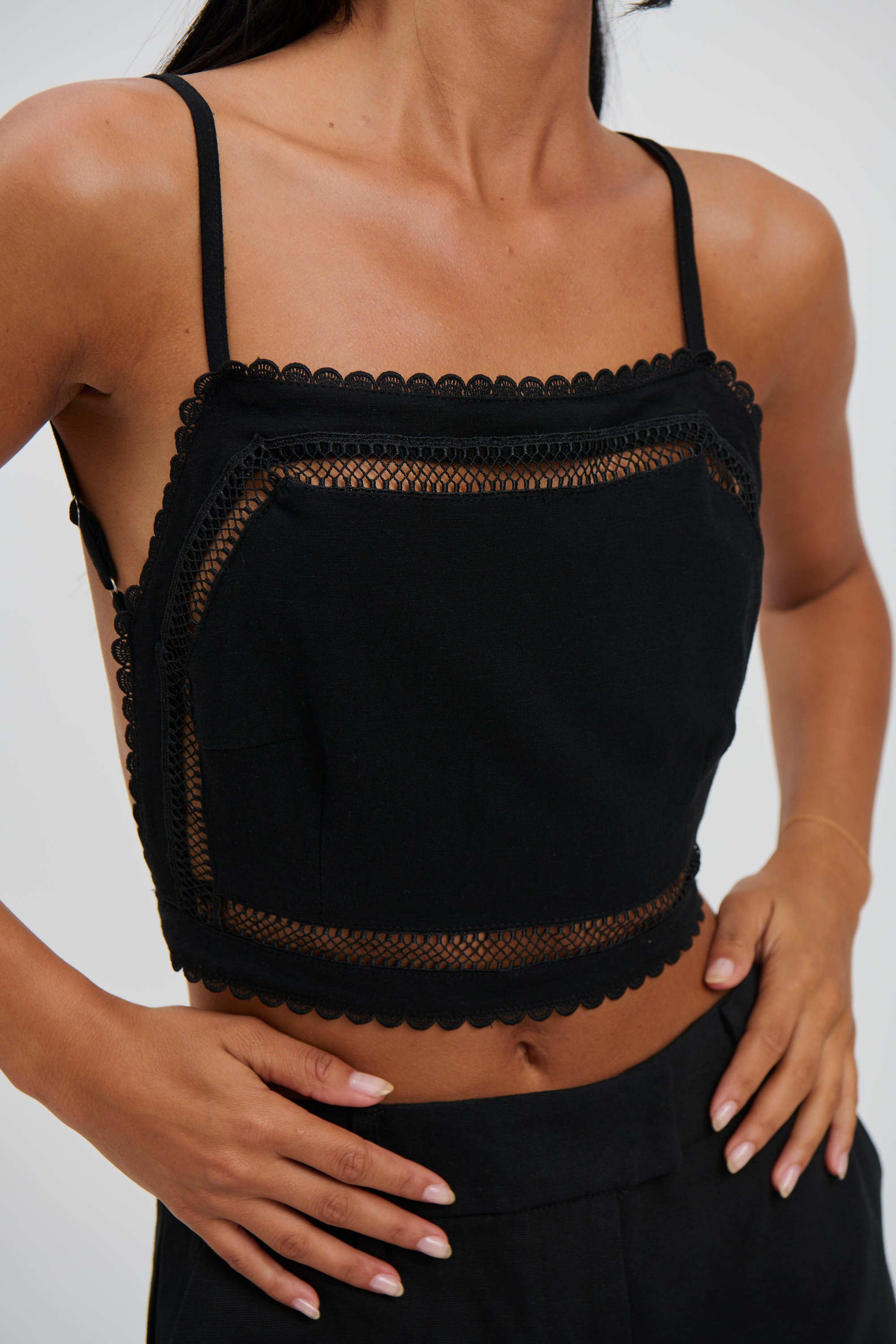 Dahlia Top Black - FINAL SALE