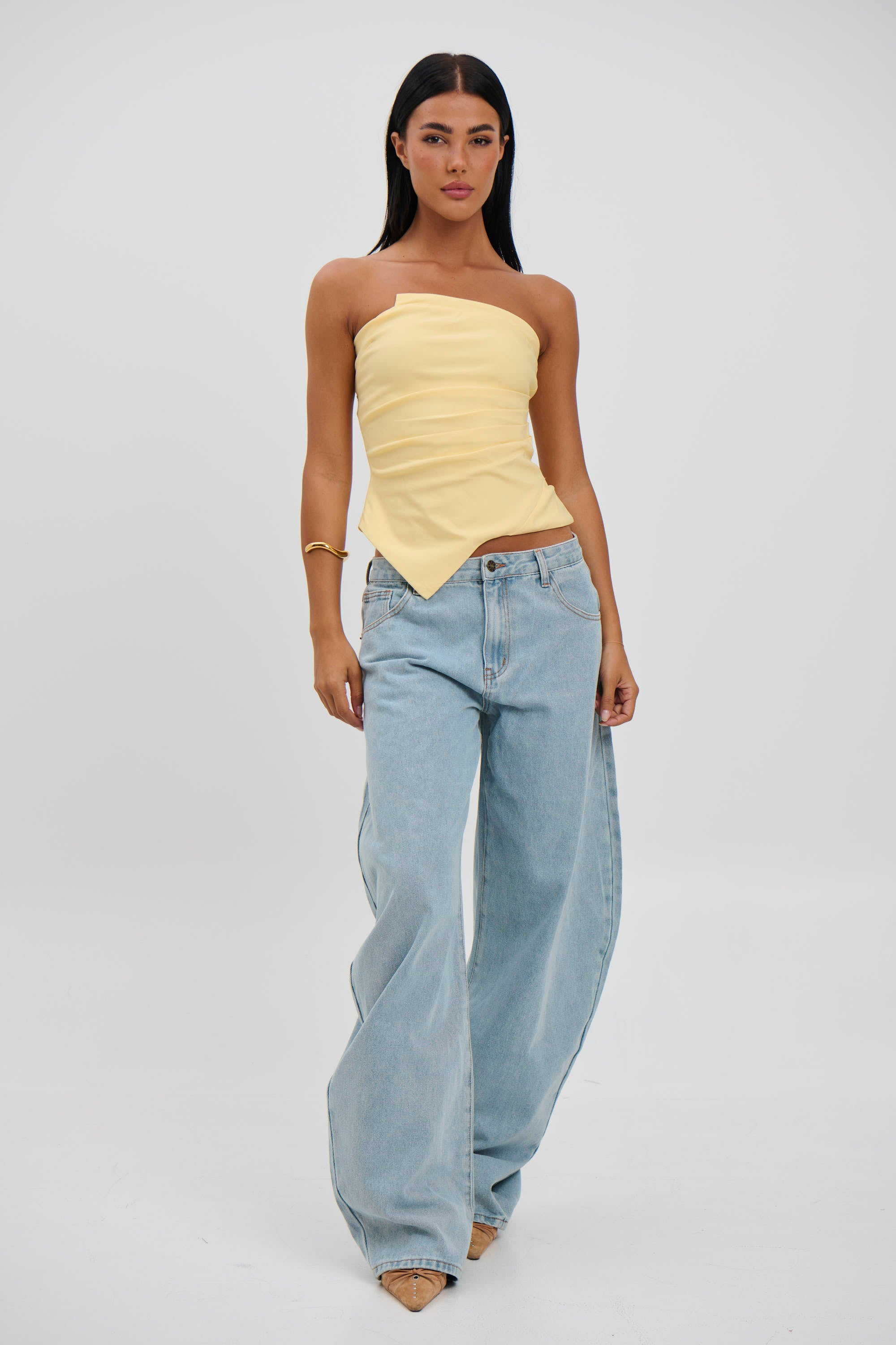 Lou Lou Strapless Top Lemon