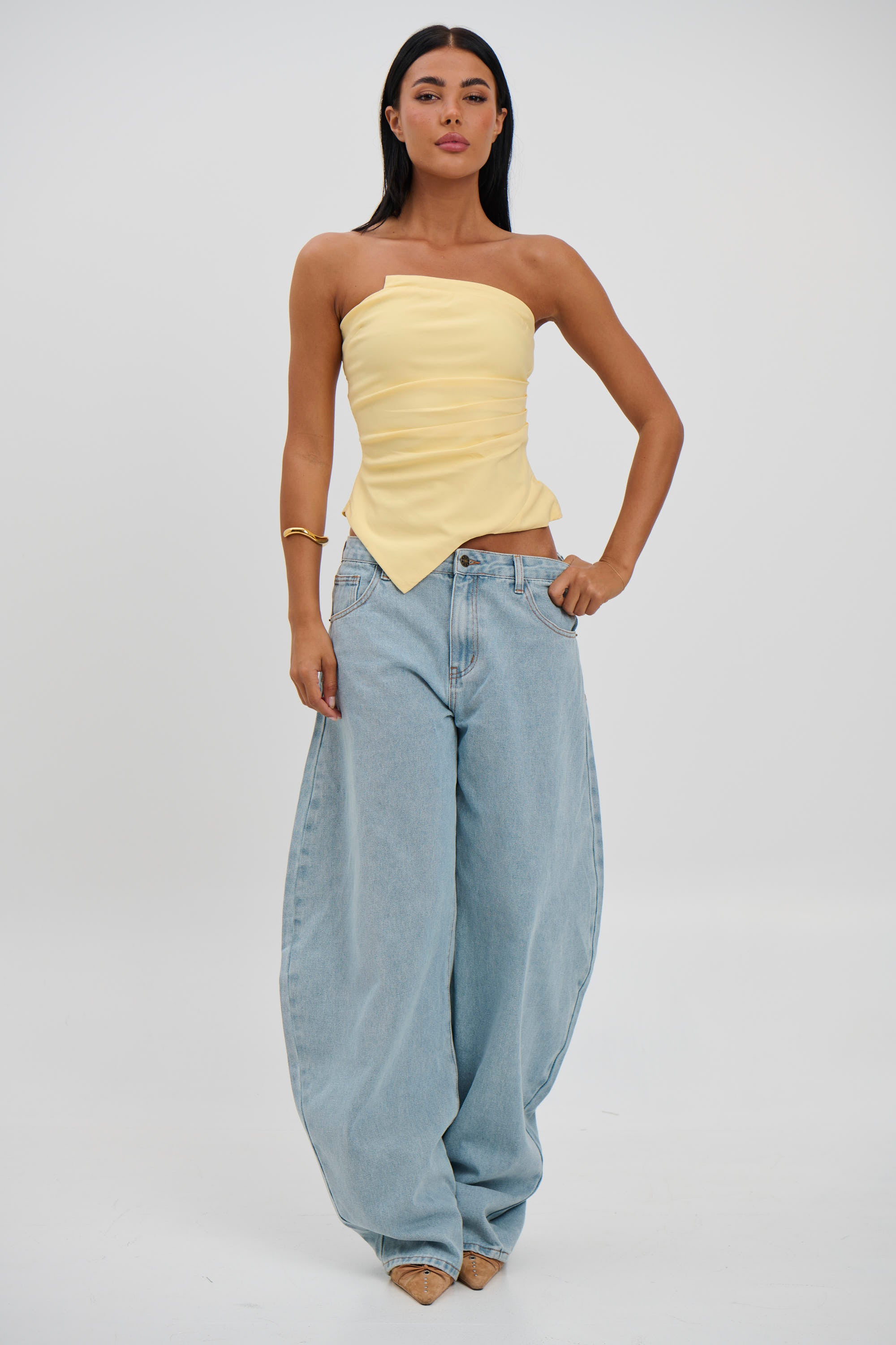 Lou Lou Strapless Top Lemon