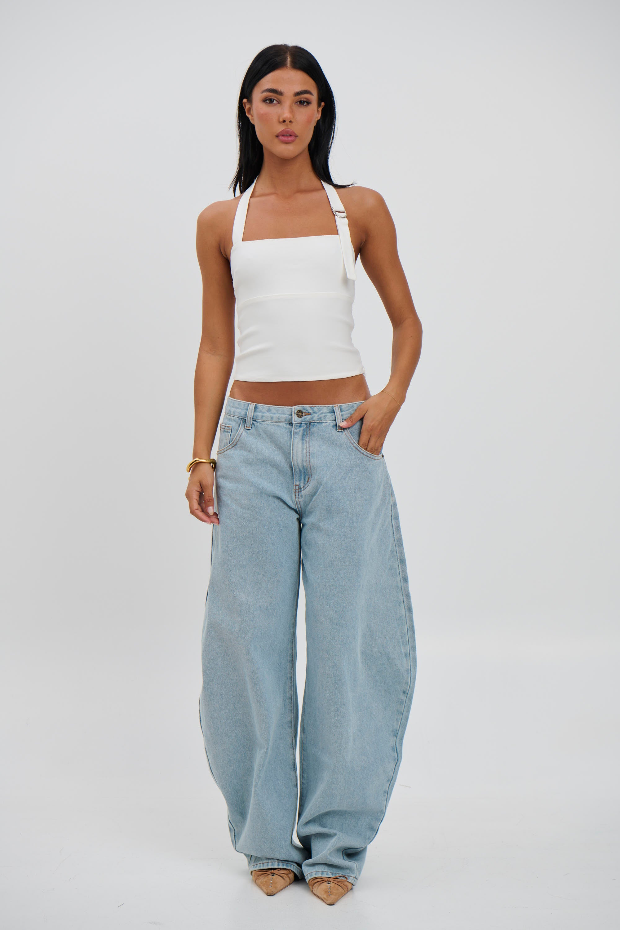 Annie Halter Top White - FINAL SALE