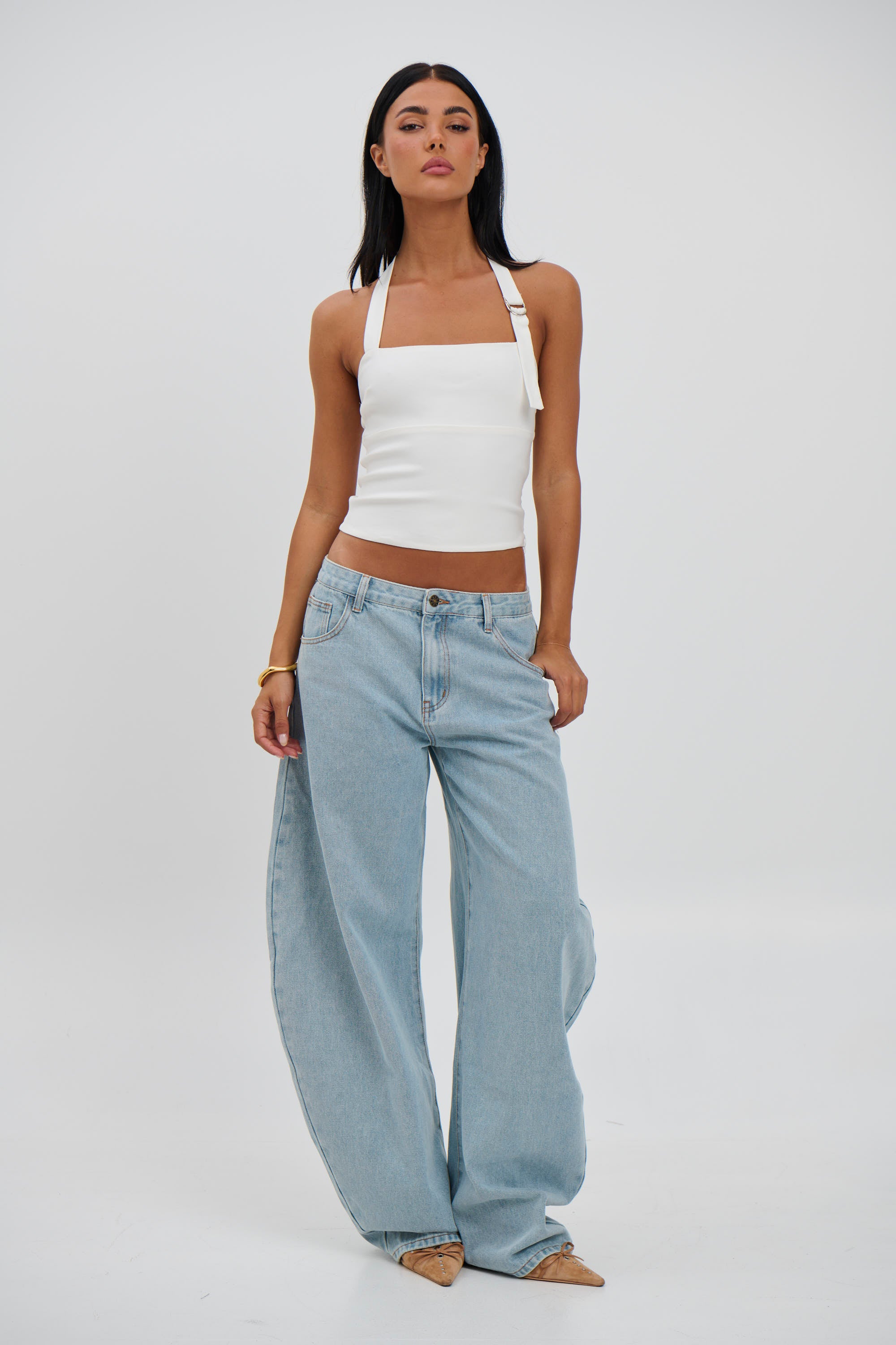 Annie Halter Top White - FINAL SALE