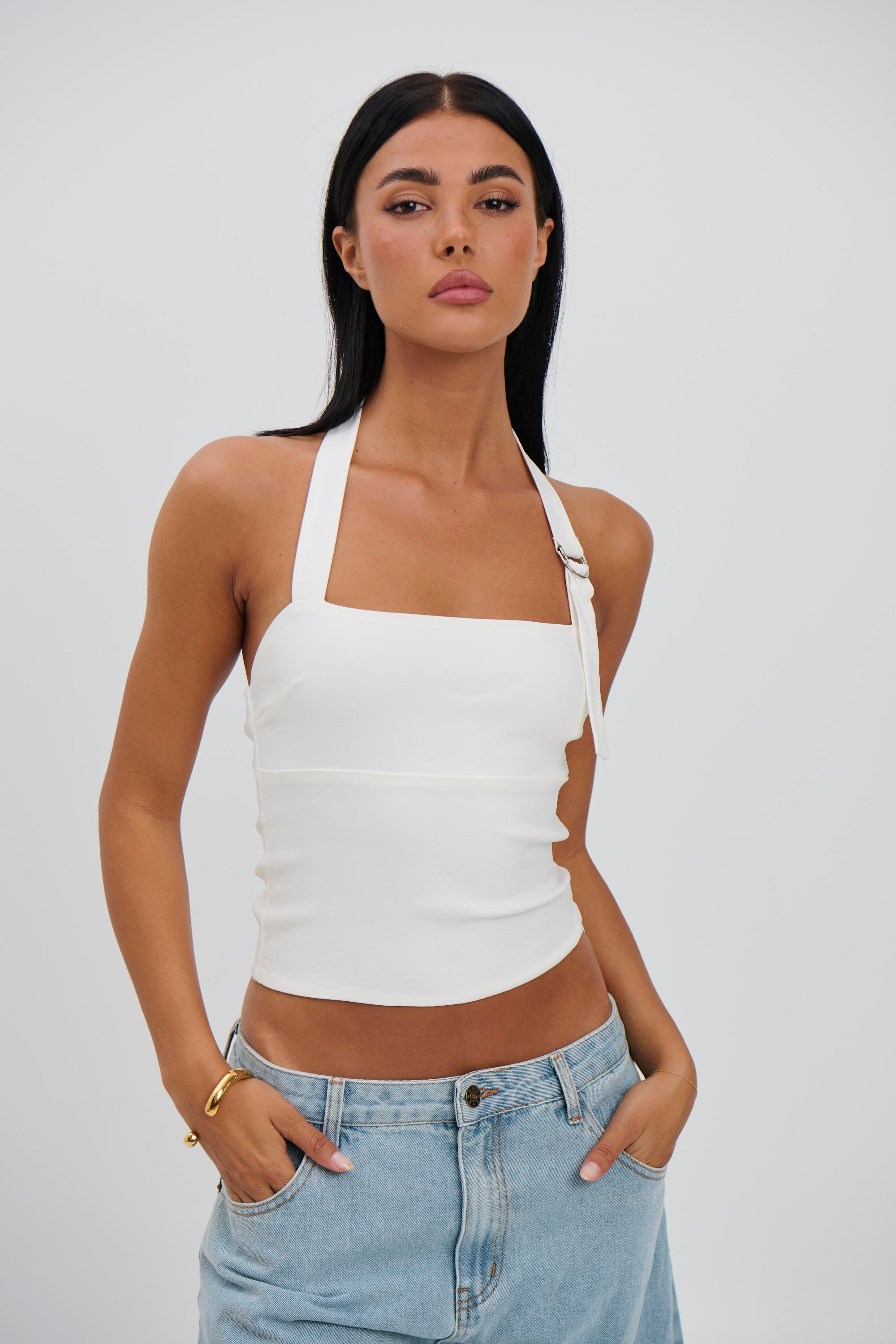Annie Halter Top White - FINAL SALE