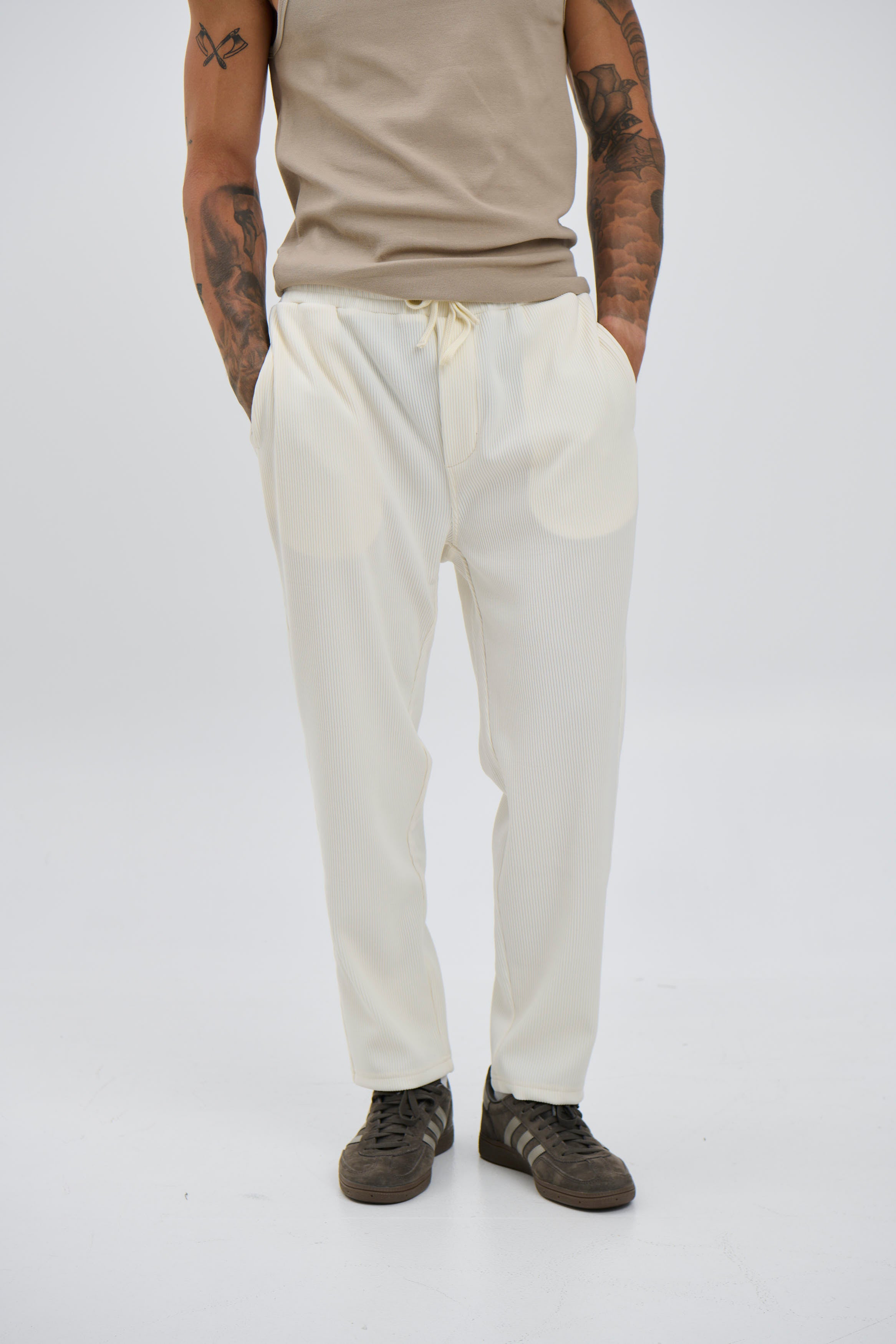 Lawrence Ribbed Pants Ivory - FINAL SALE