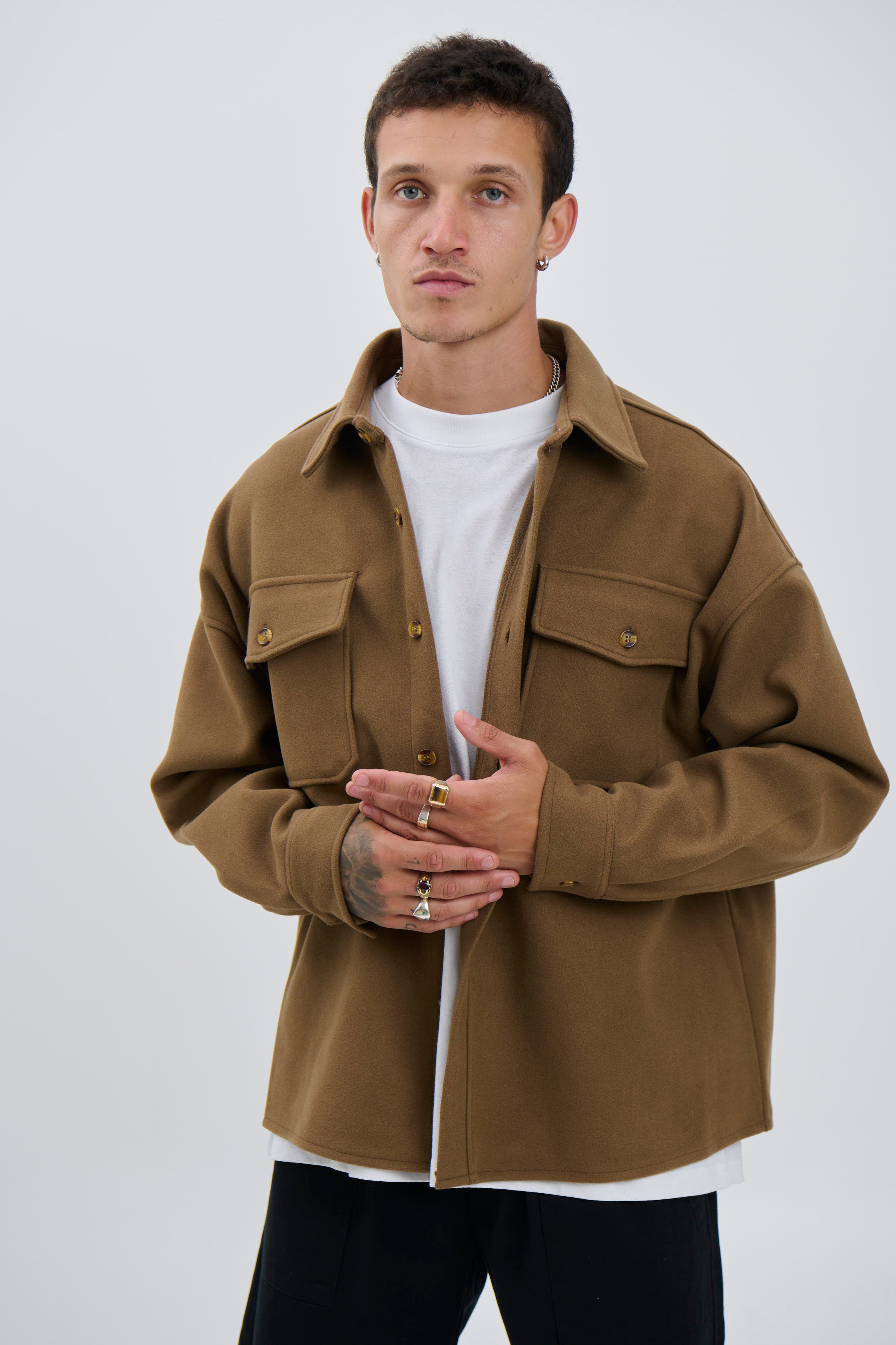 Heavyweight Box Overshirt Choc