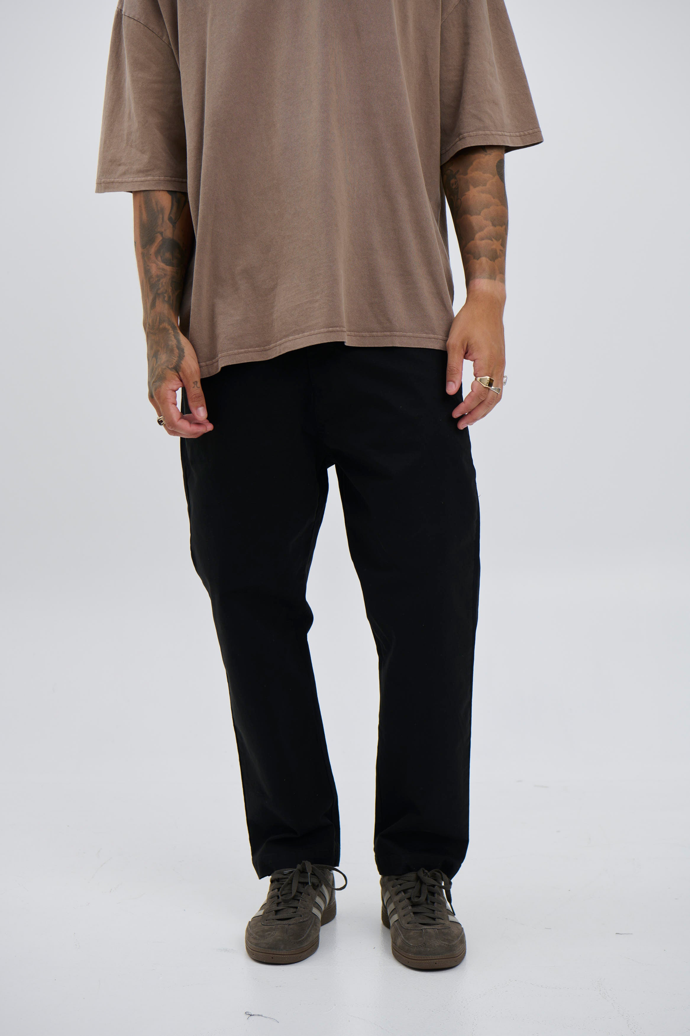 Straight Pleat Pant Black - FINAL SALE