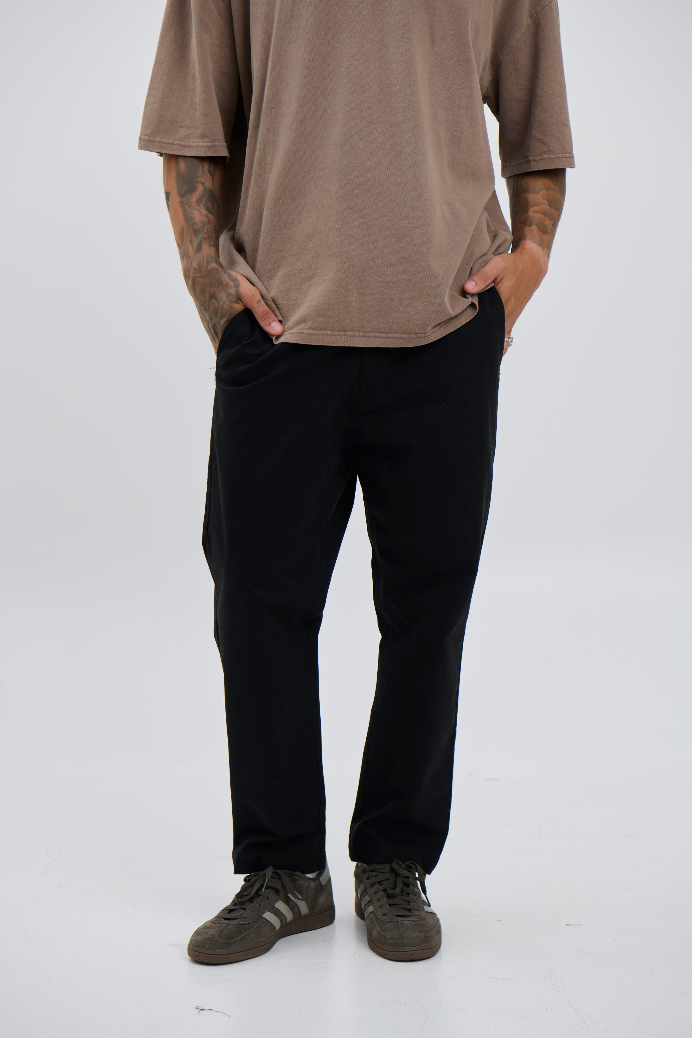 Straight Pleat Pant Black - FINAL SALE